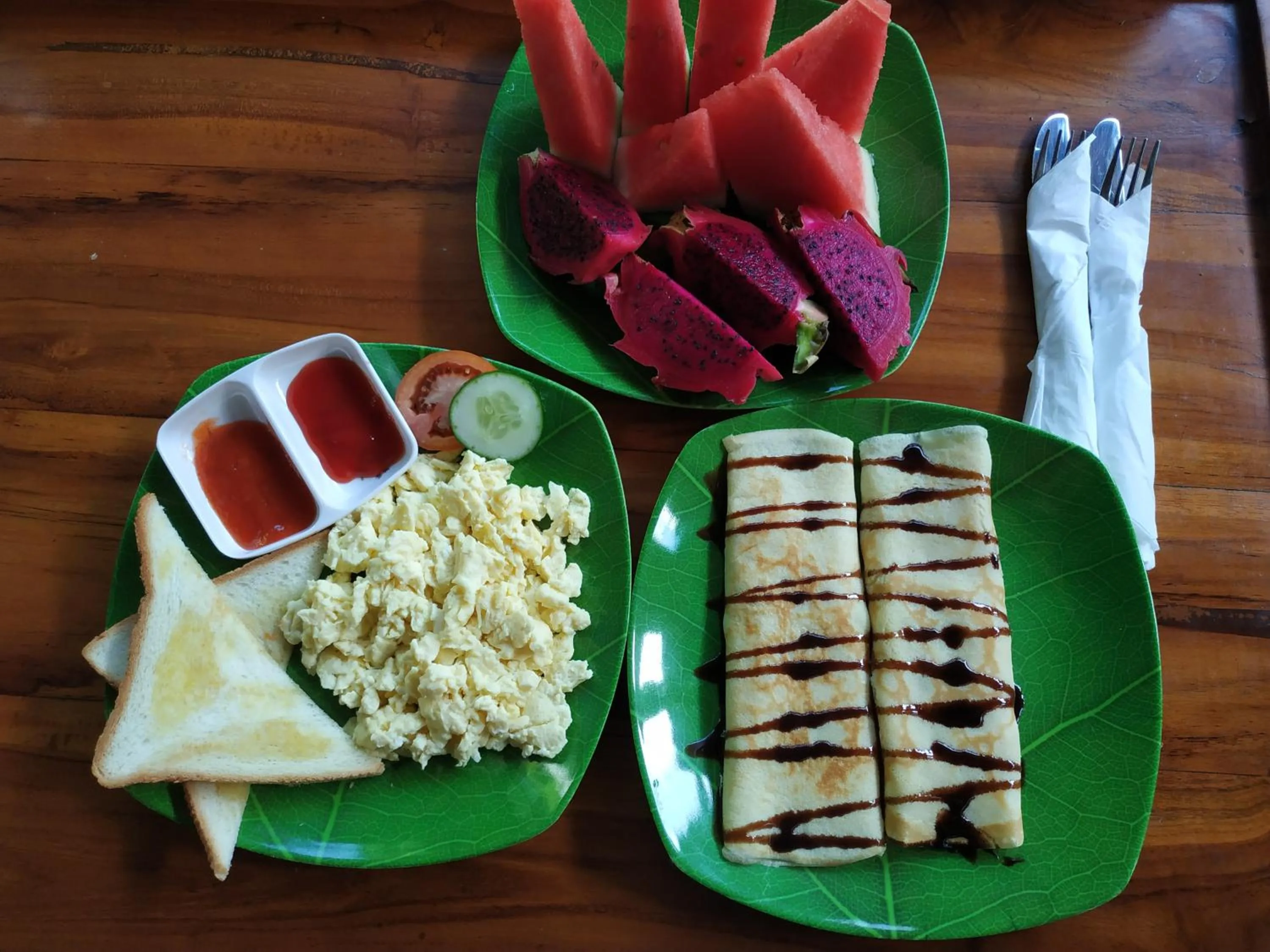 Breakfast in Asoka Bungalows