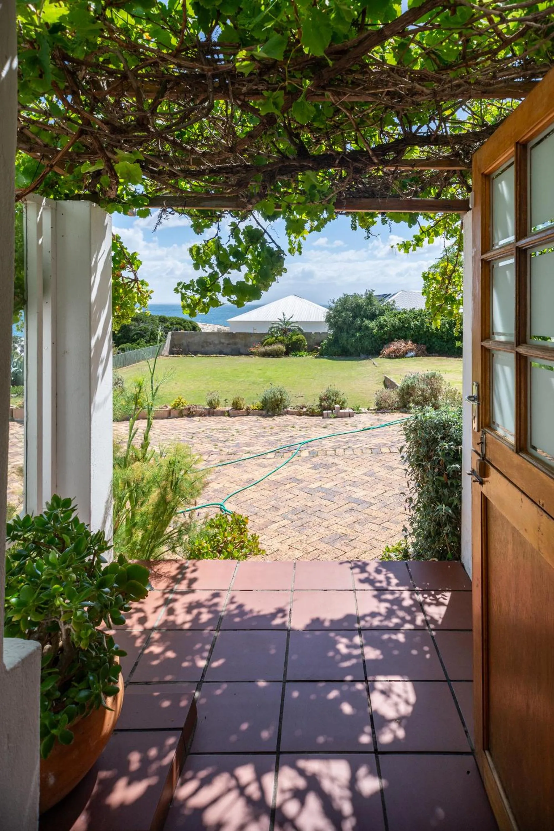 Patio in Bosky Dell on Boulders Beach