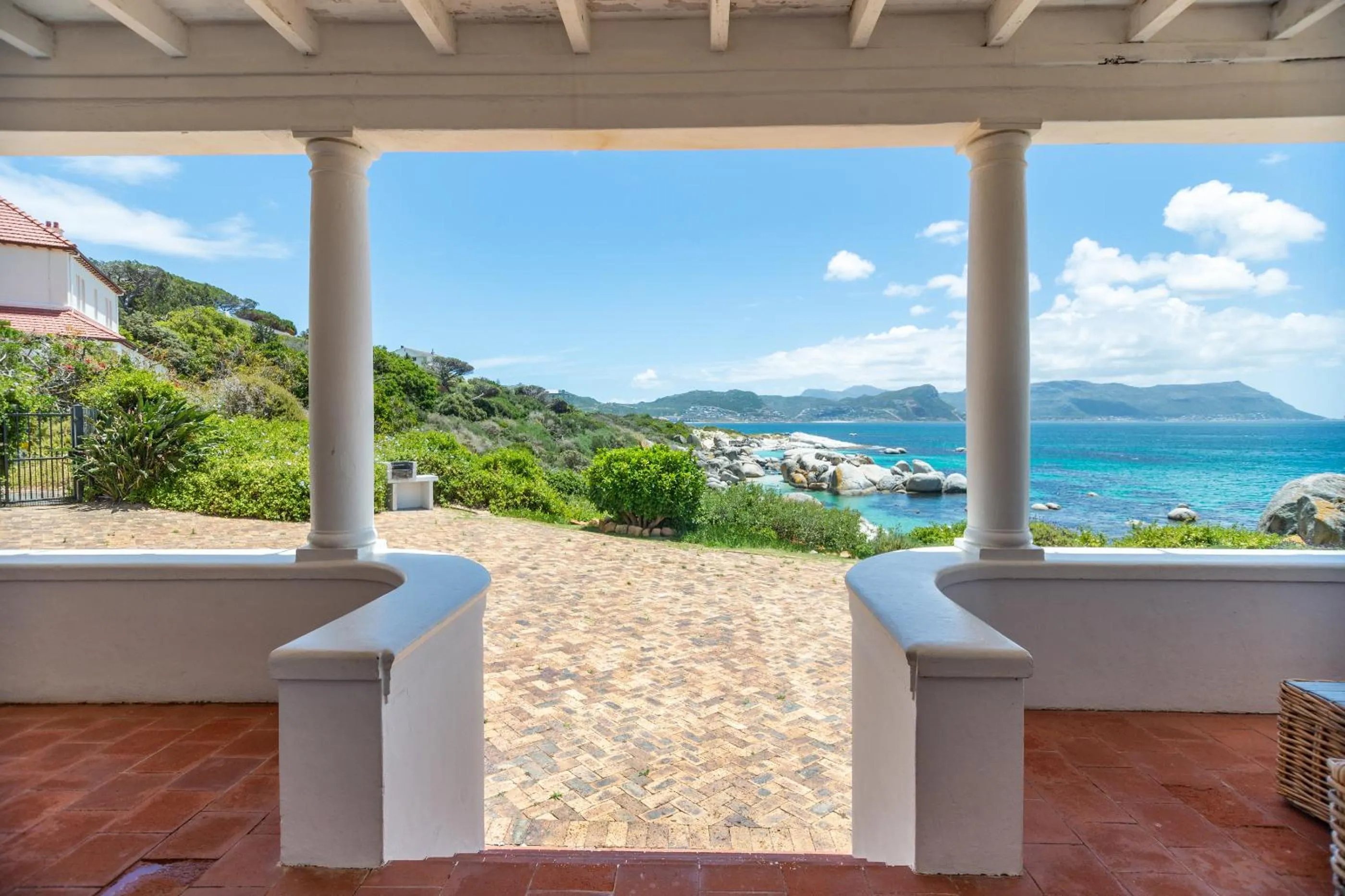 Patio in Bosky Dell on Boulders Beach
