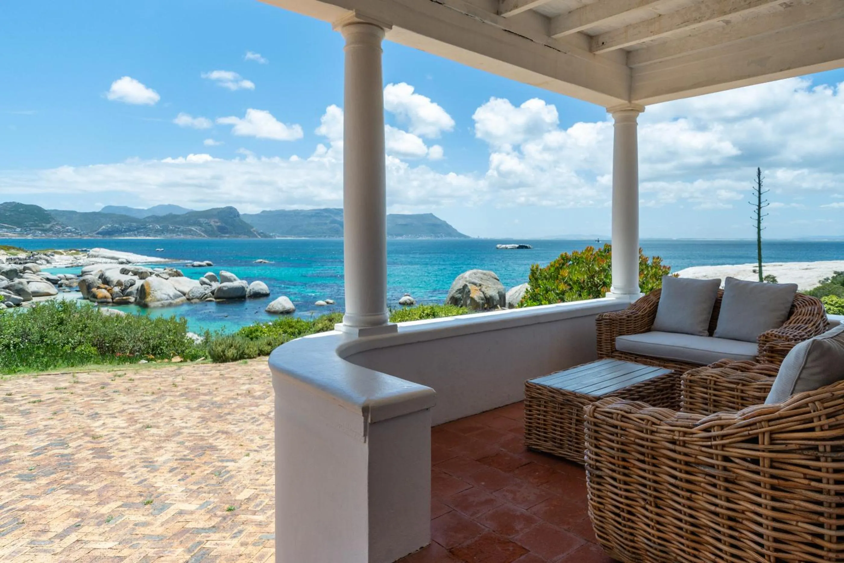 Patio in Bosky Dell on Boulders Beach