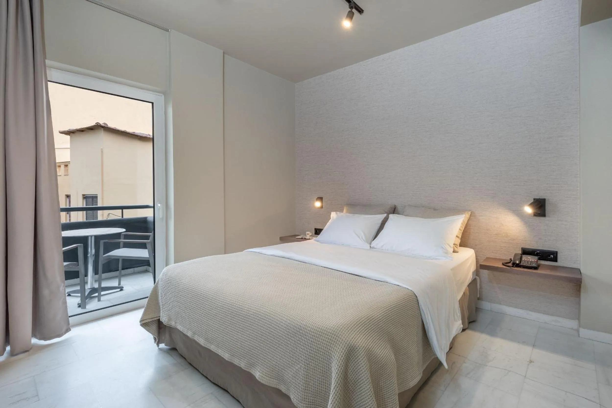 Bed in Hotel Nafpaktos