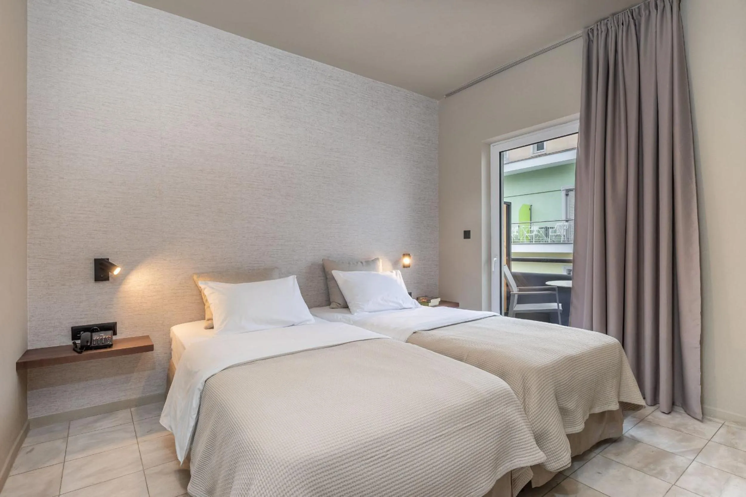 Bed in Hotel Nafpaktos