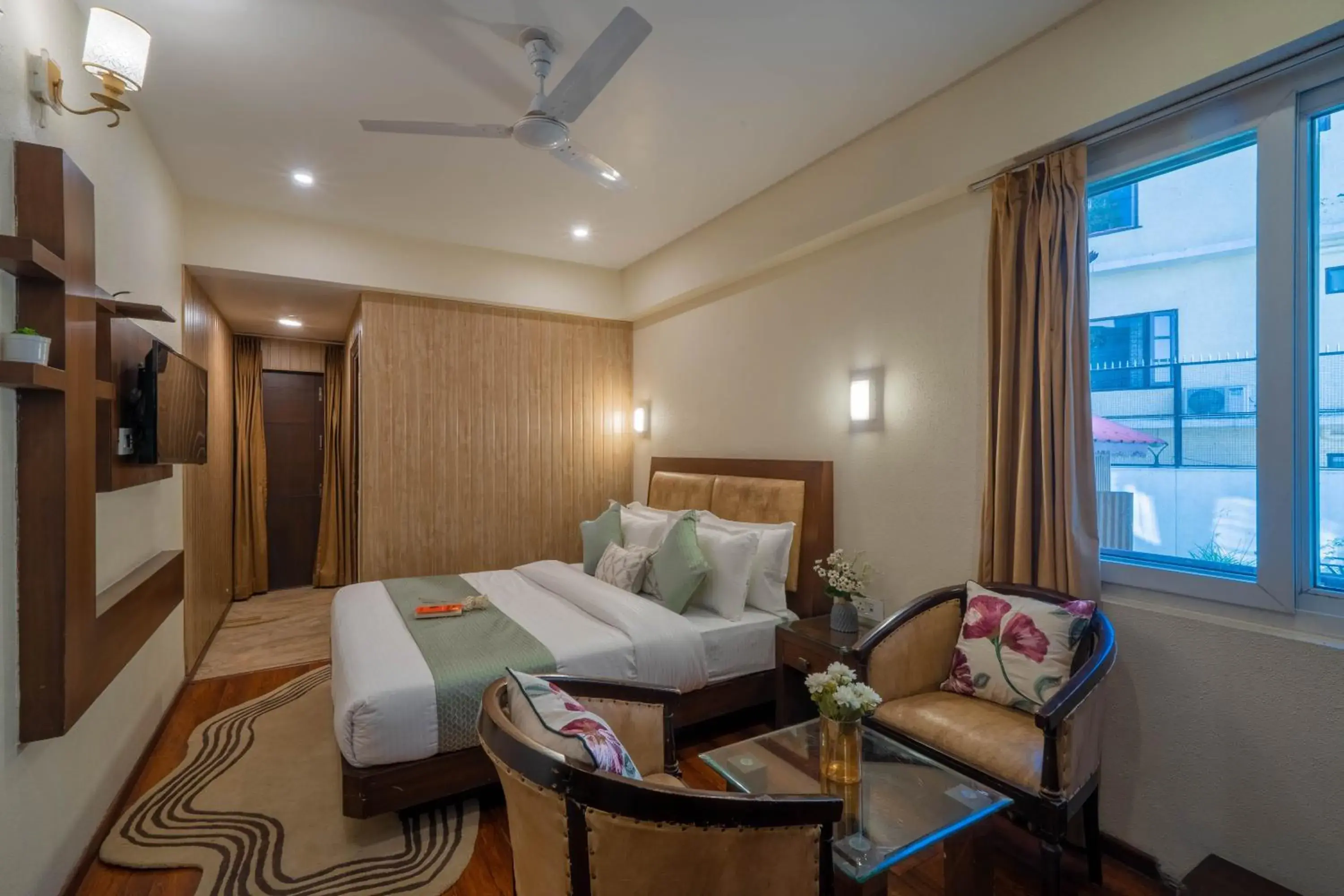 Double Room with Garden View in Perfectstayz Premium The Pride at mall road Double Room with Garden View in Perfectstayz Premium The Pride at mall road