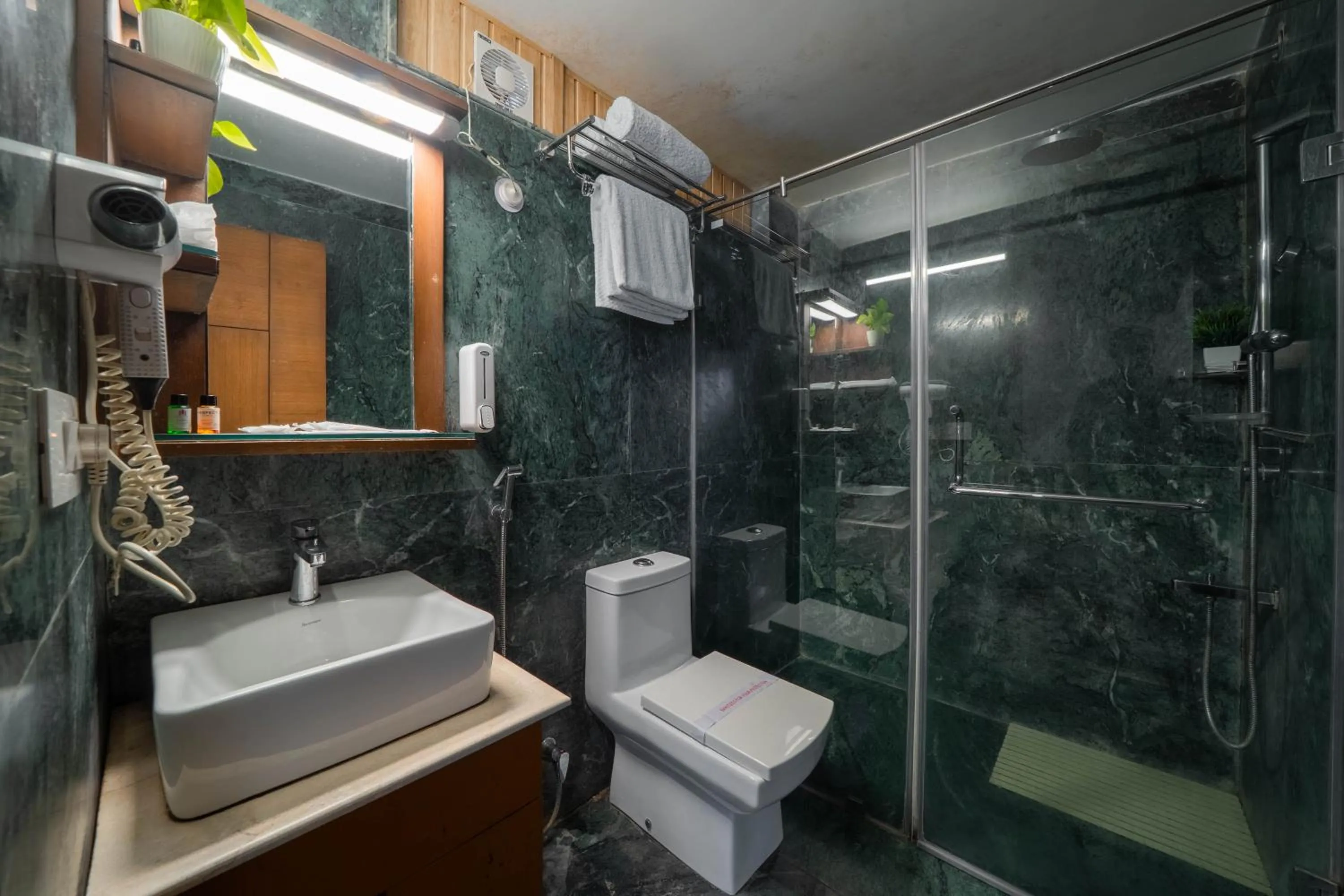 Bathroom in Perfectstayz Premium The Pride at mall road