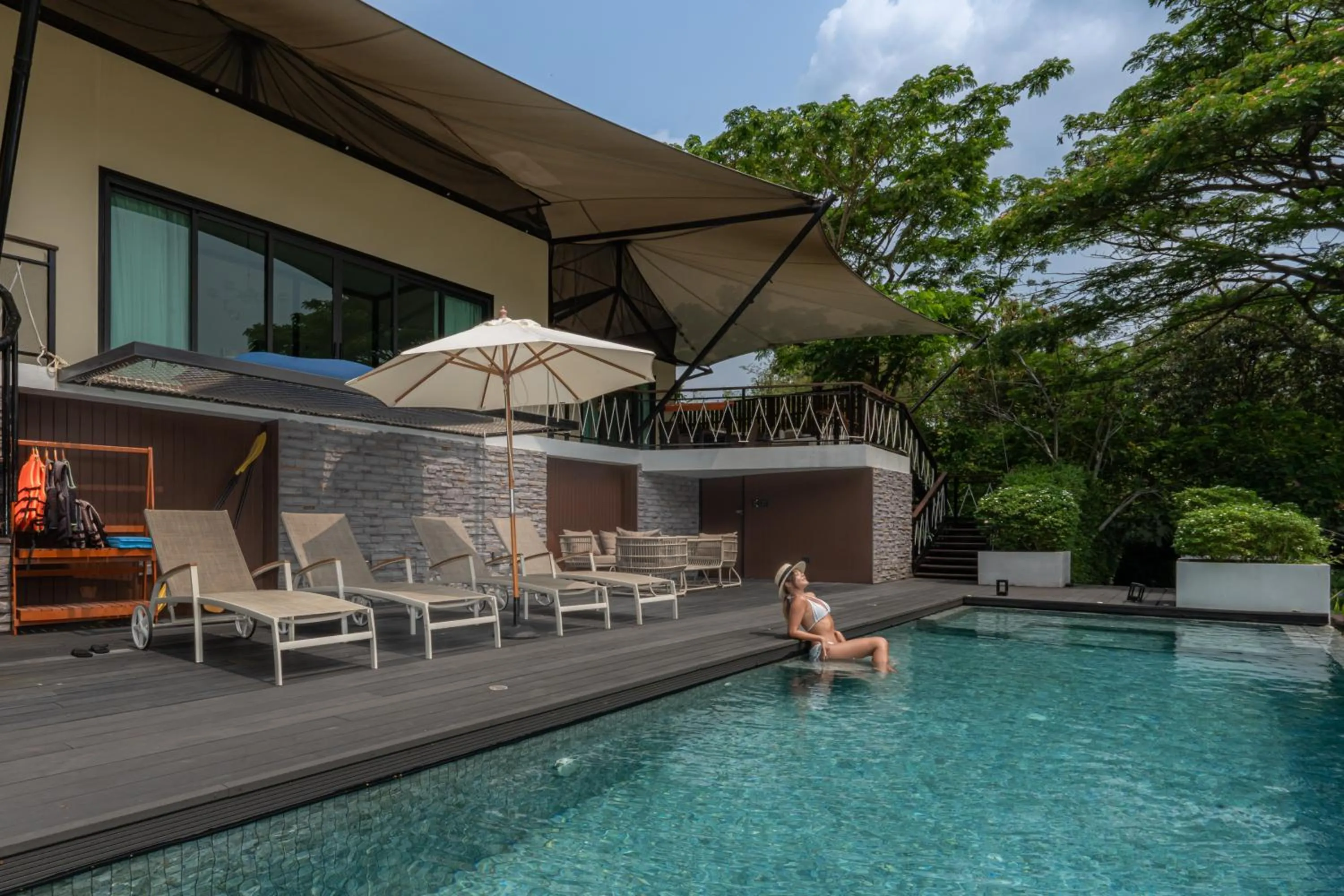 Patio in Te Mata Glamping