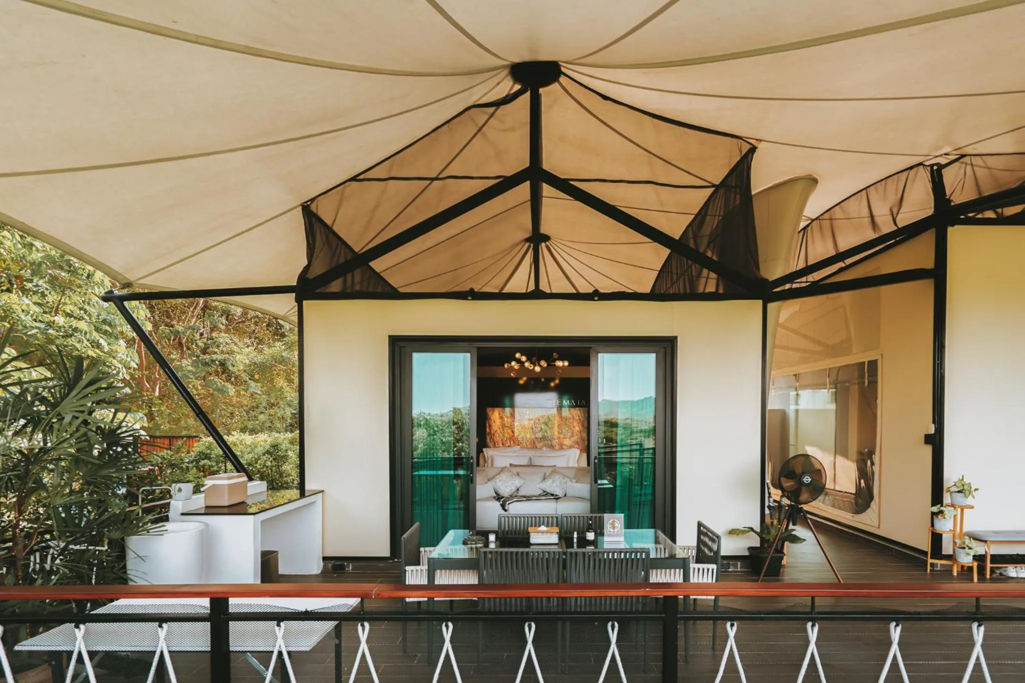 Patio in Te Mata Glamping