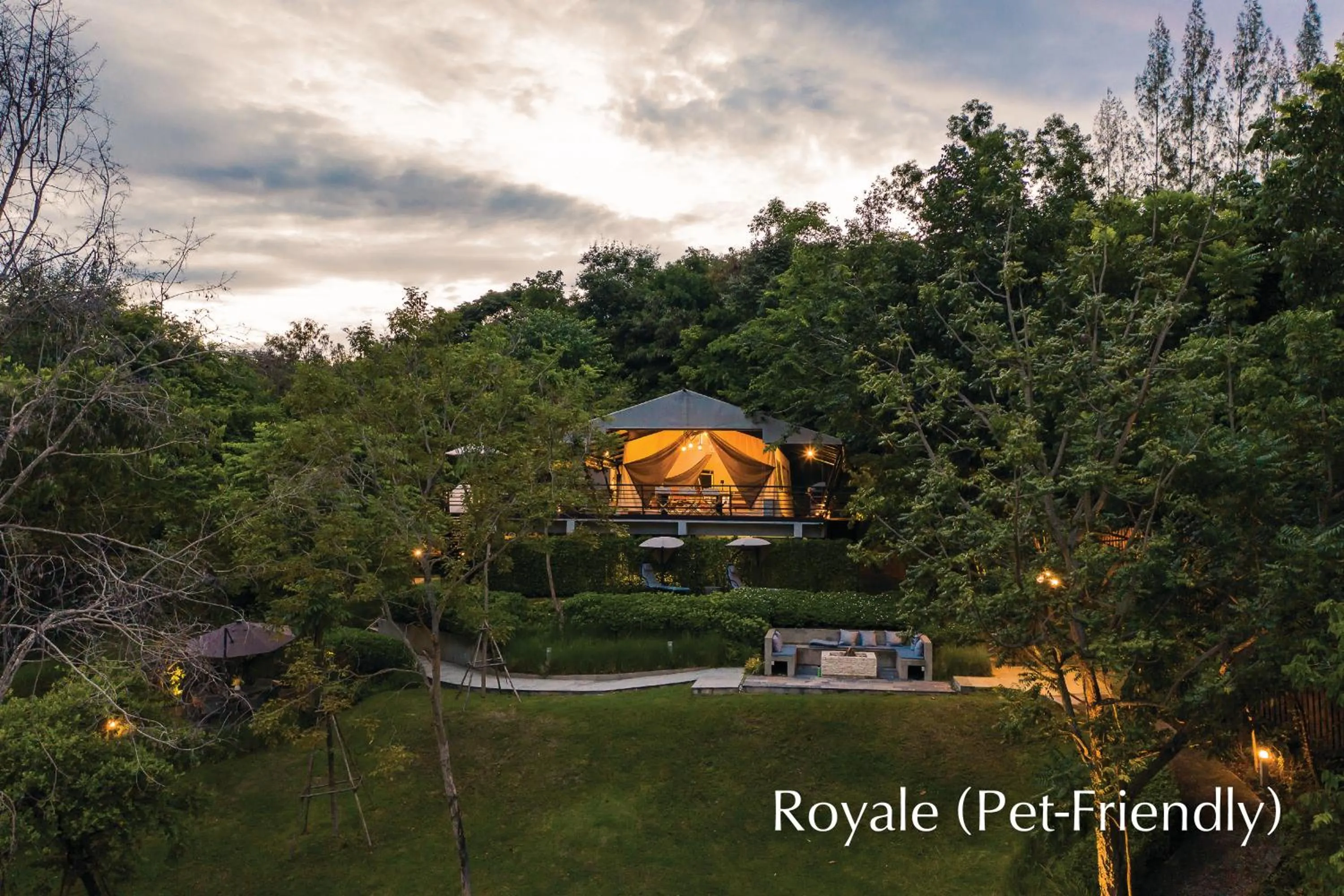 Garden view in Te Mata Glamping