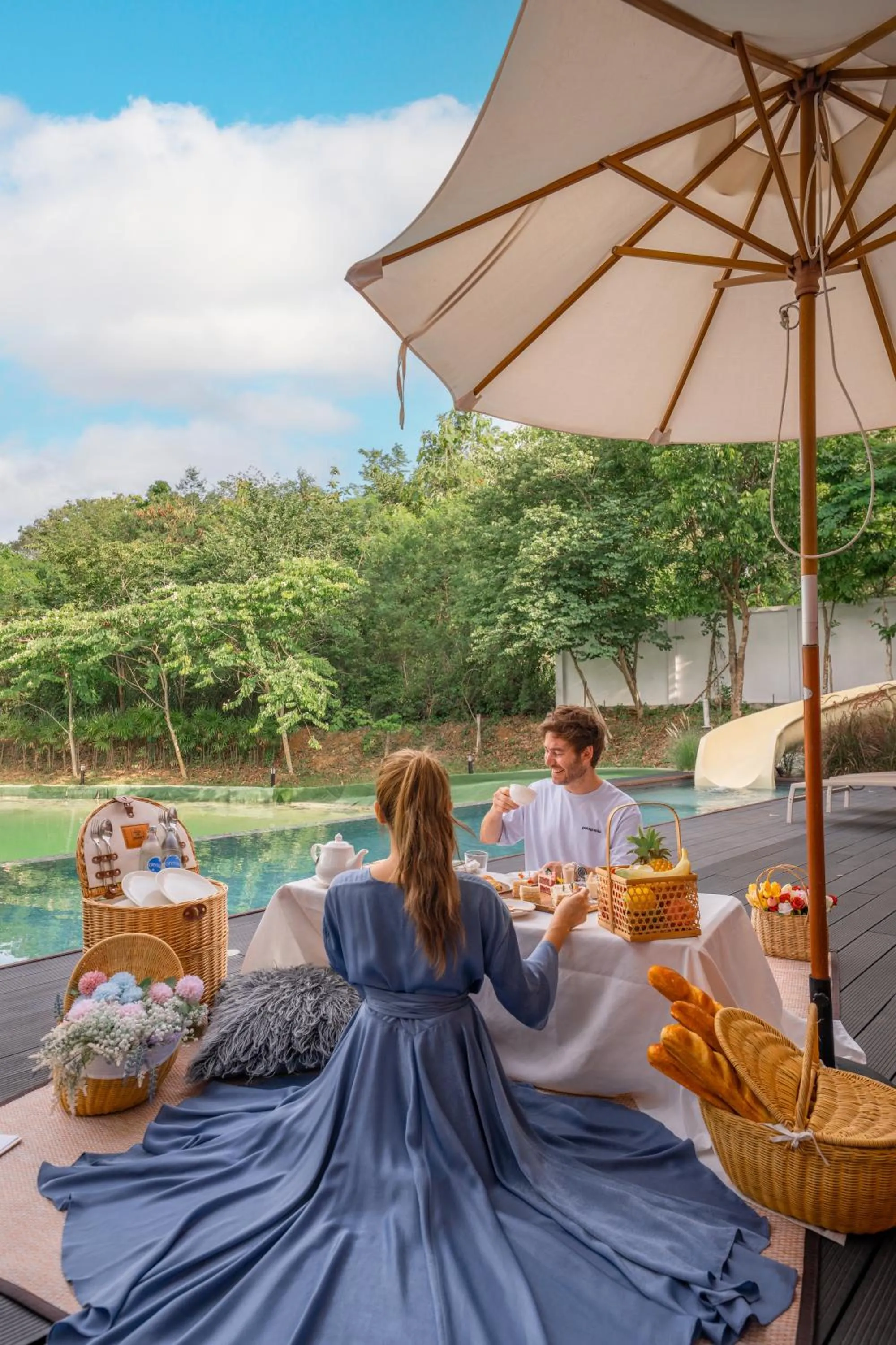 Patio in Te Mata Glamping