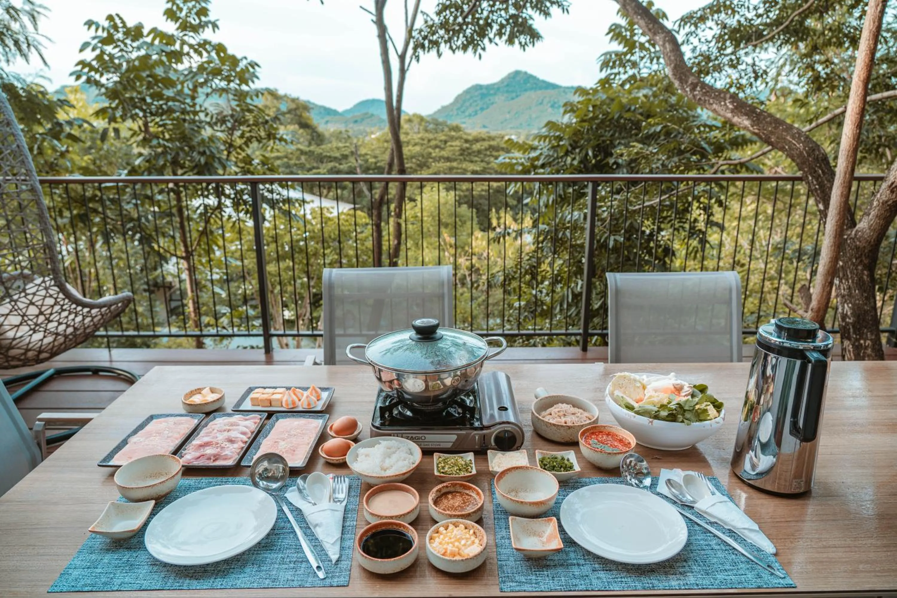 Patio in Te Mata Glamping