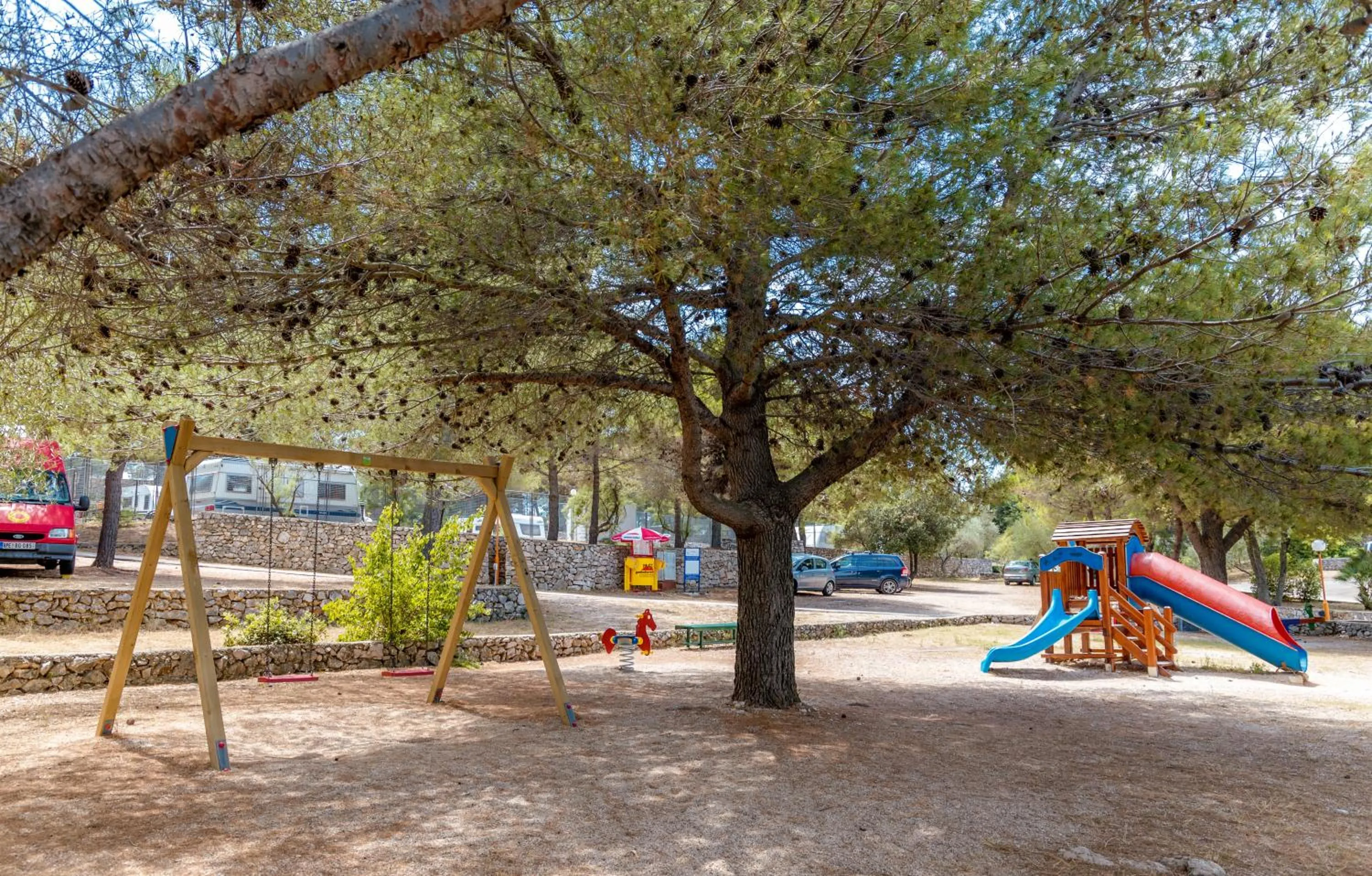 Children play ground in Victoria Mobilehome Jezera Village Holiday Resort