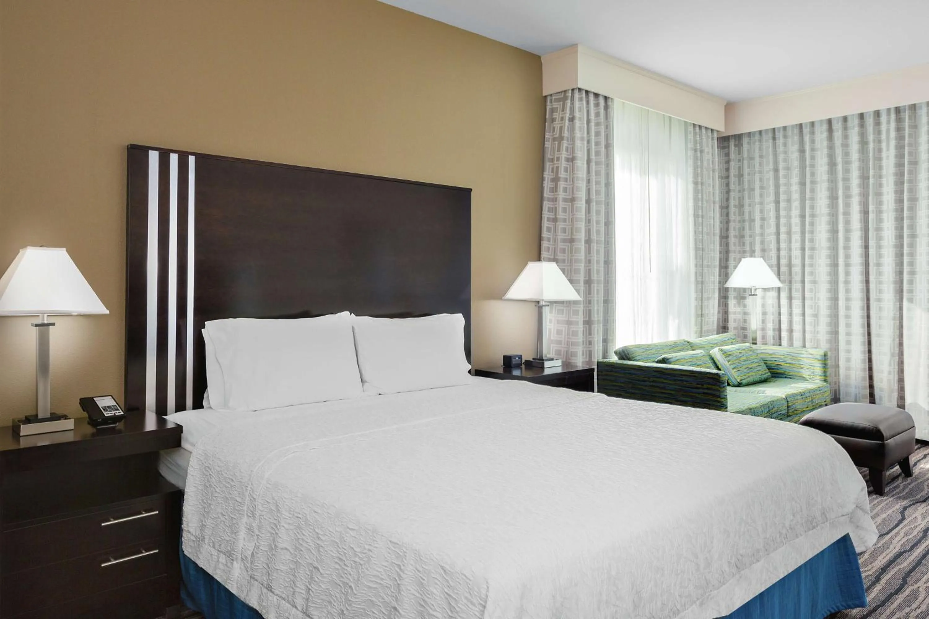 Living room, Bed in Hampton Inn & Suites Mountain View