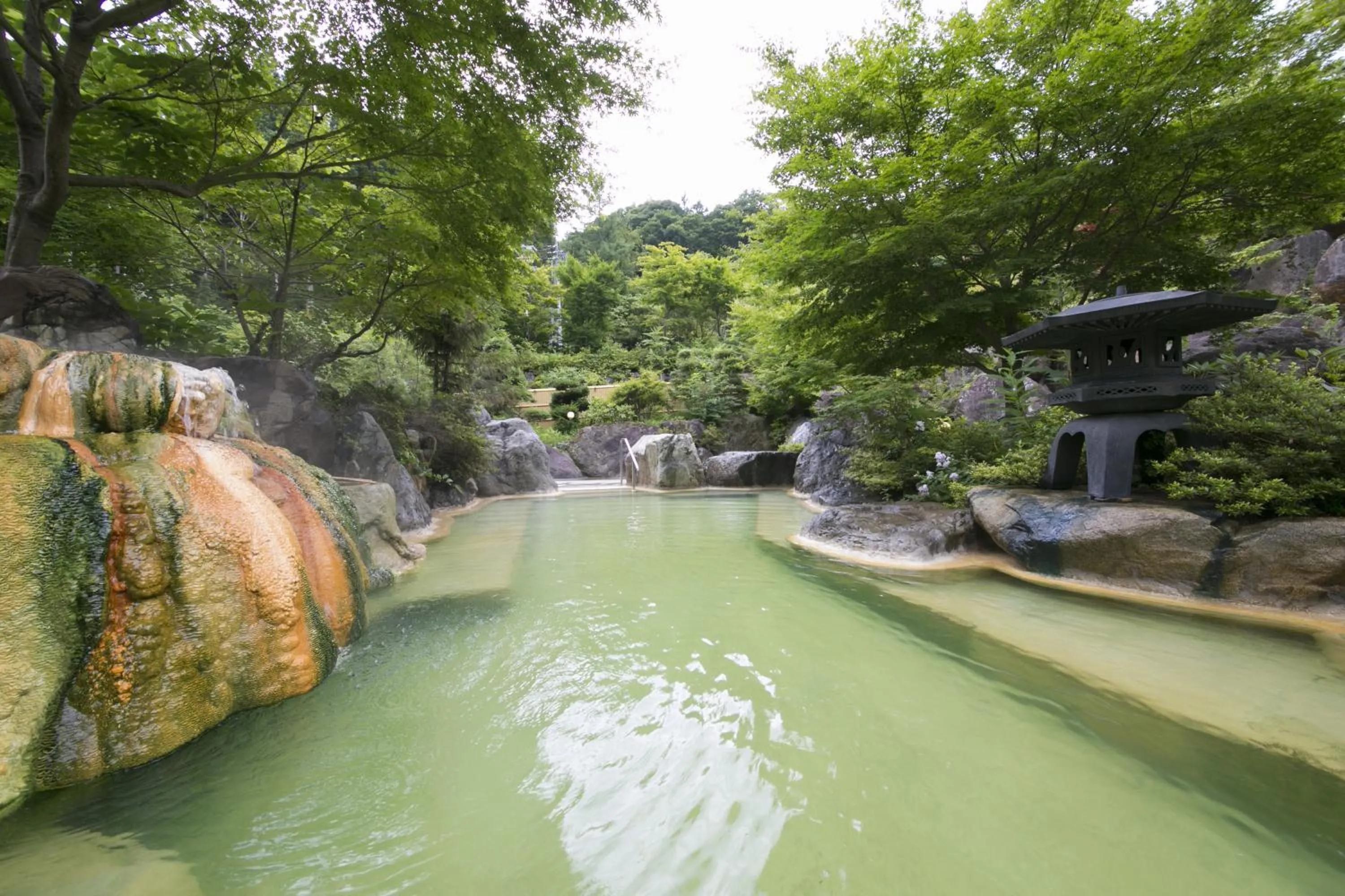 Open Air Bath in Okuhida Garden Hotel Yakedake
