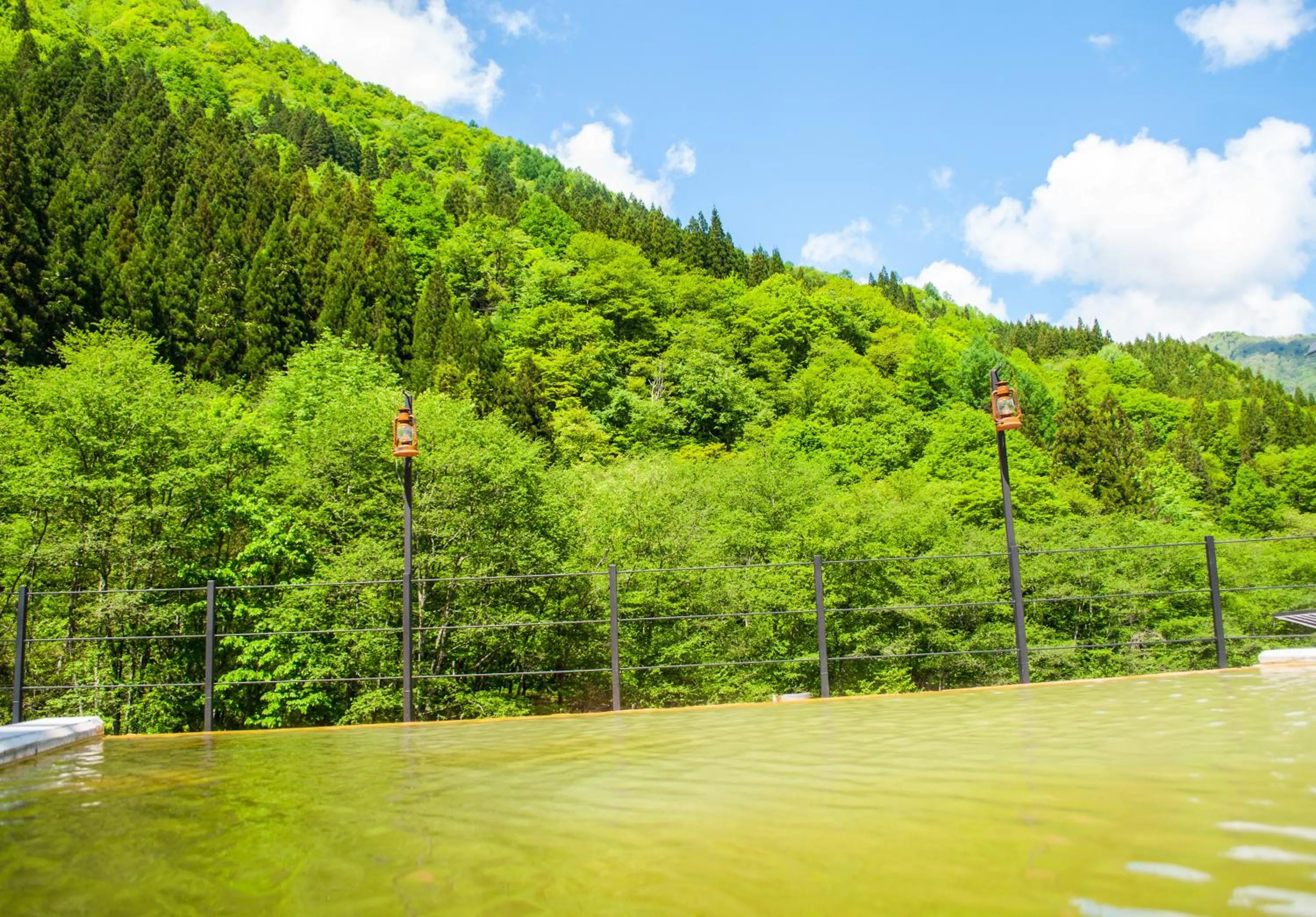 Hot Spring Bath in Okuhida Garden Hotel Yakedake