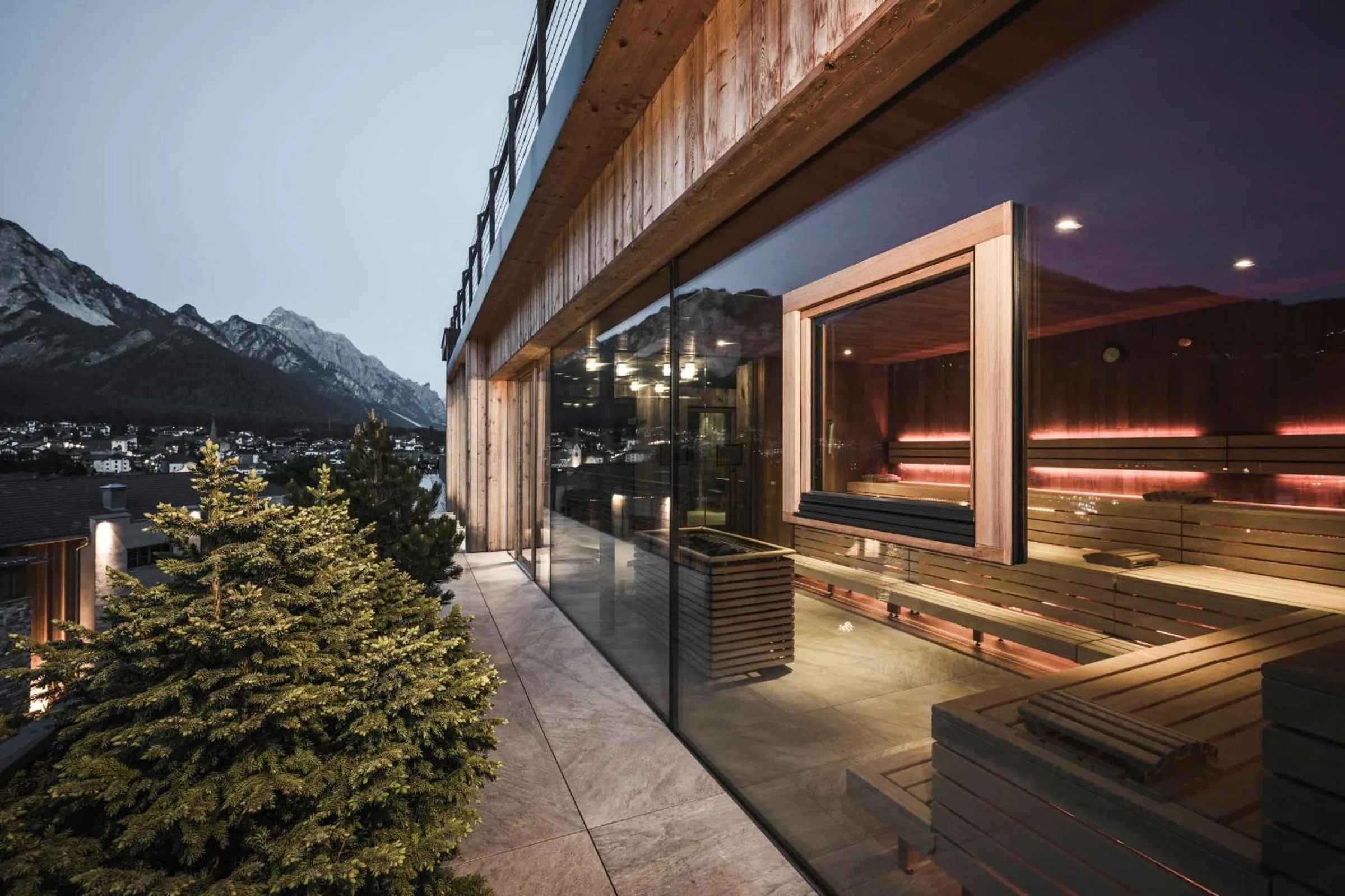 Sauna in Excelsior Dolomites Life Resort