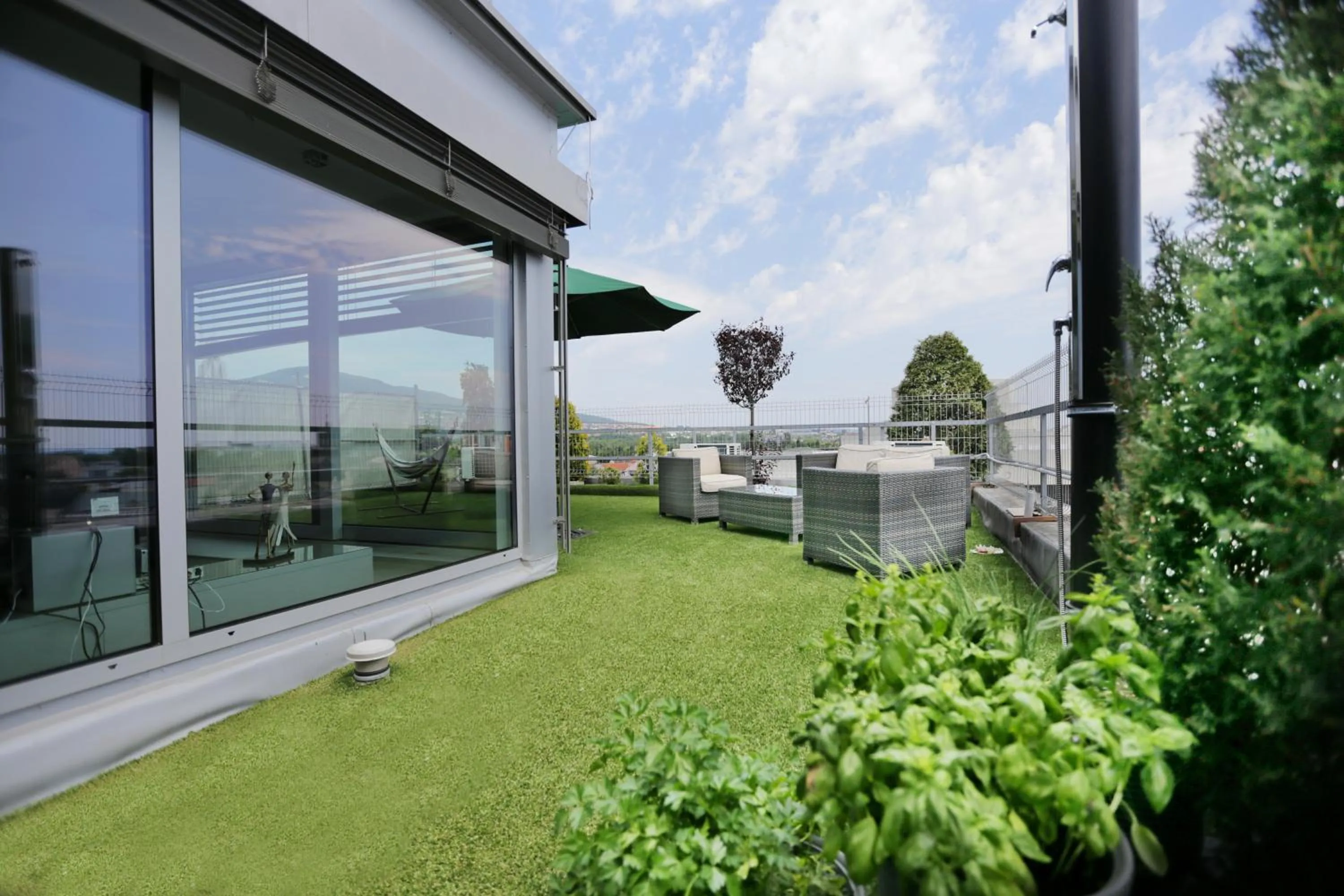 Balcony/Terrace in City Hotel Nitra with free parking