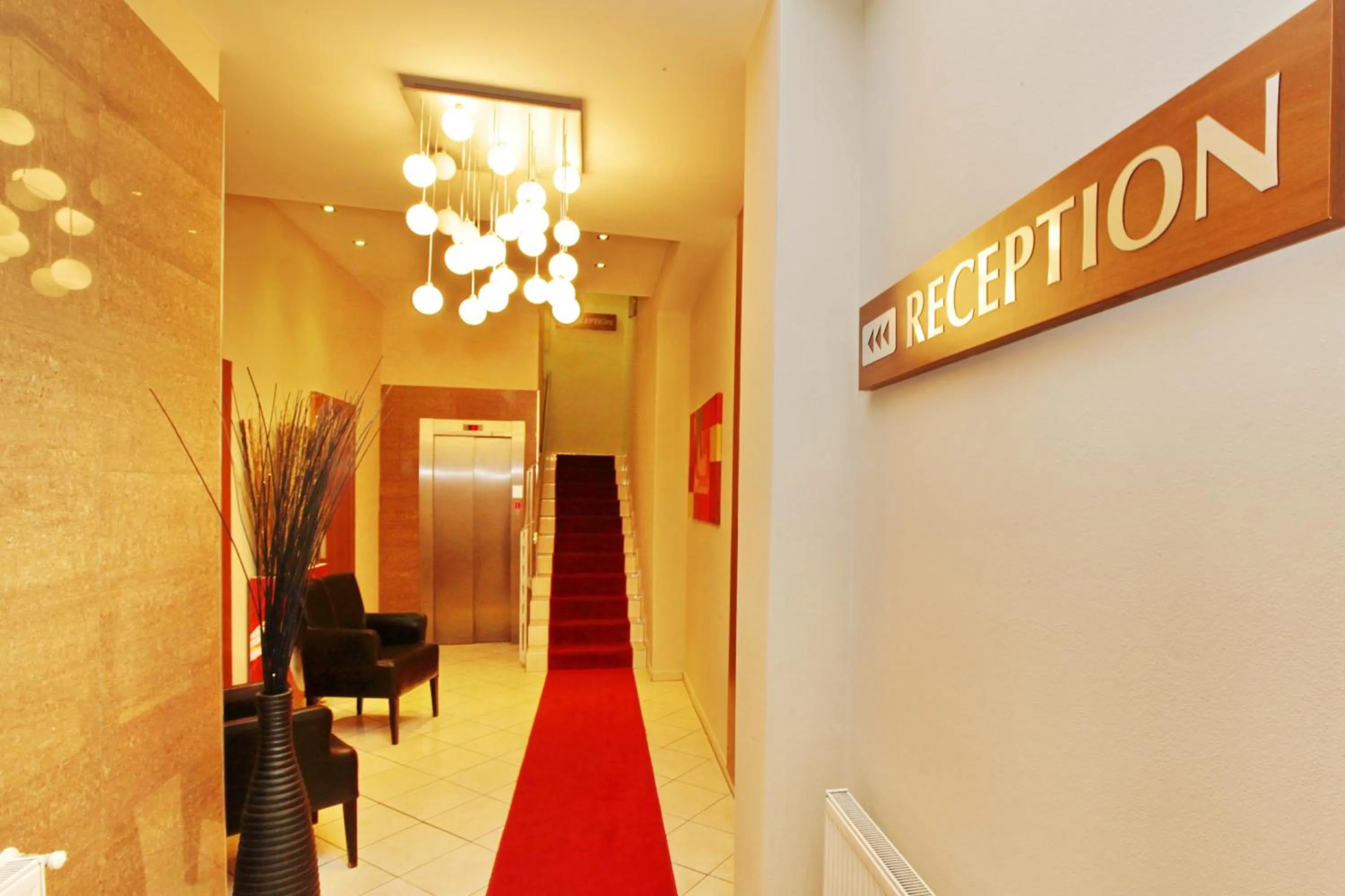Lobby or reception in City Hotel Nitra with free parking