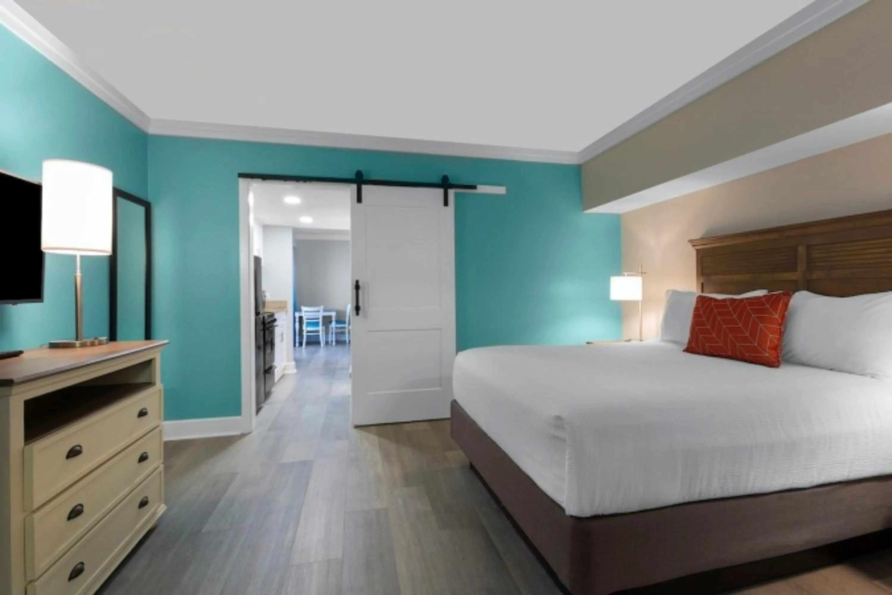 Bed in Grande Cayman Resort