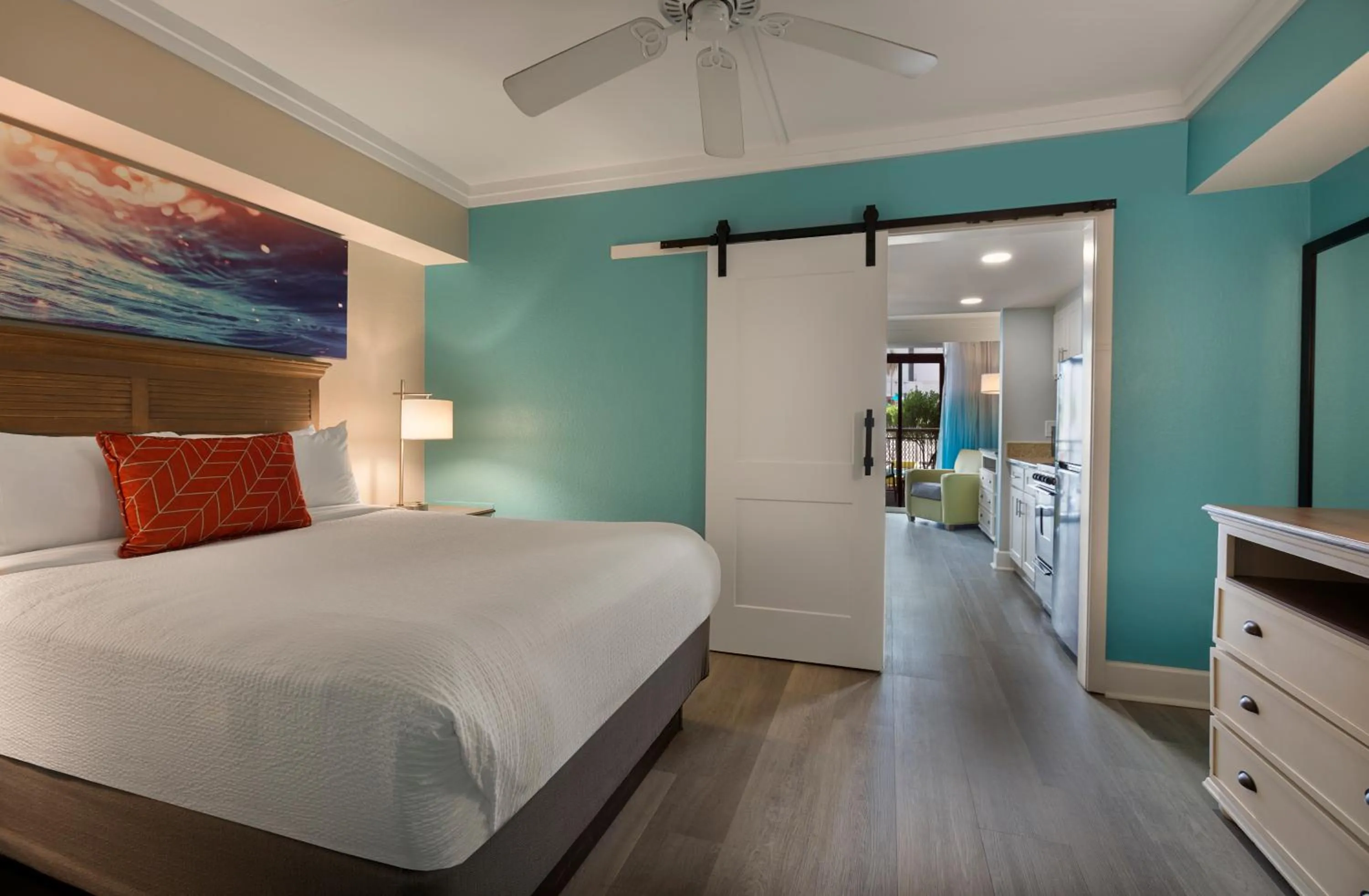 Bed in Grande Cayman Resort