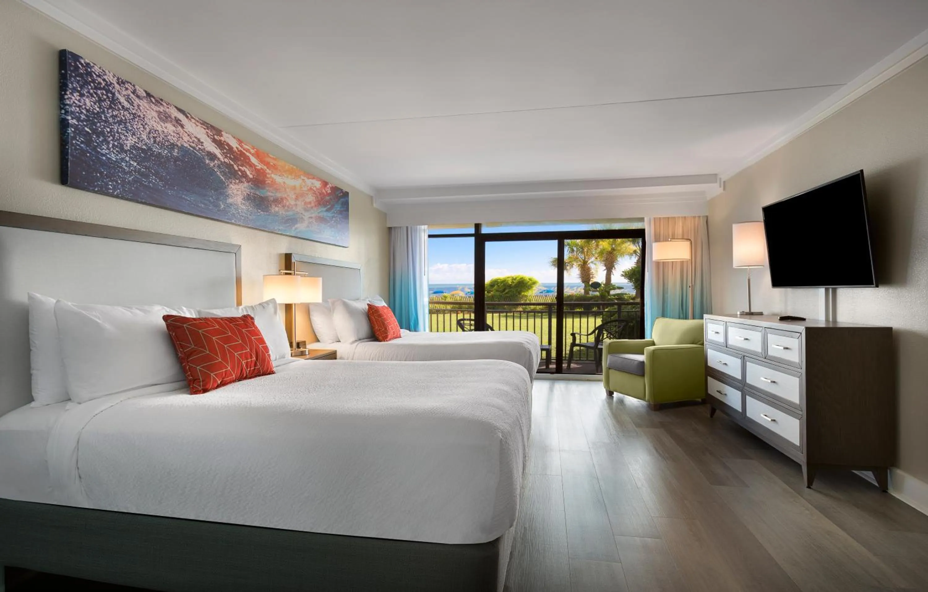 Bed in Grande Cayman Resort