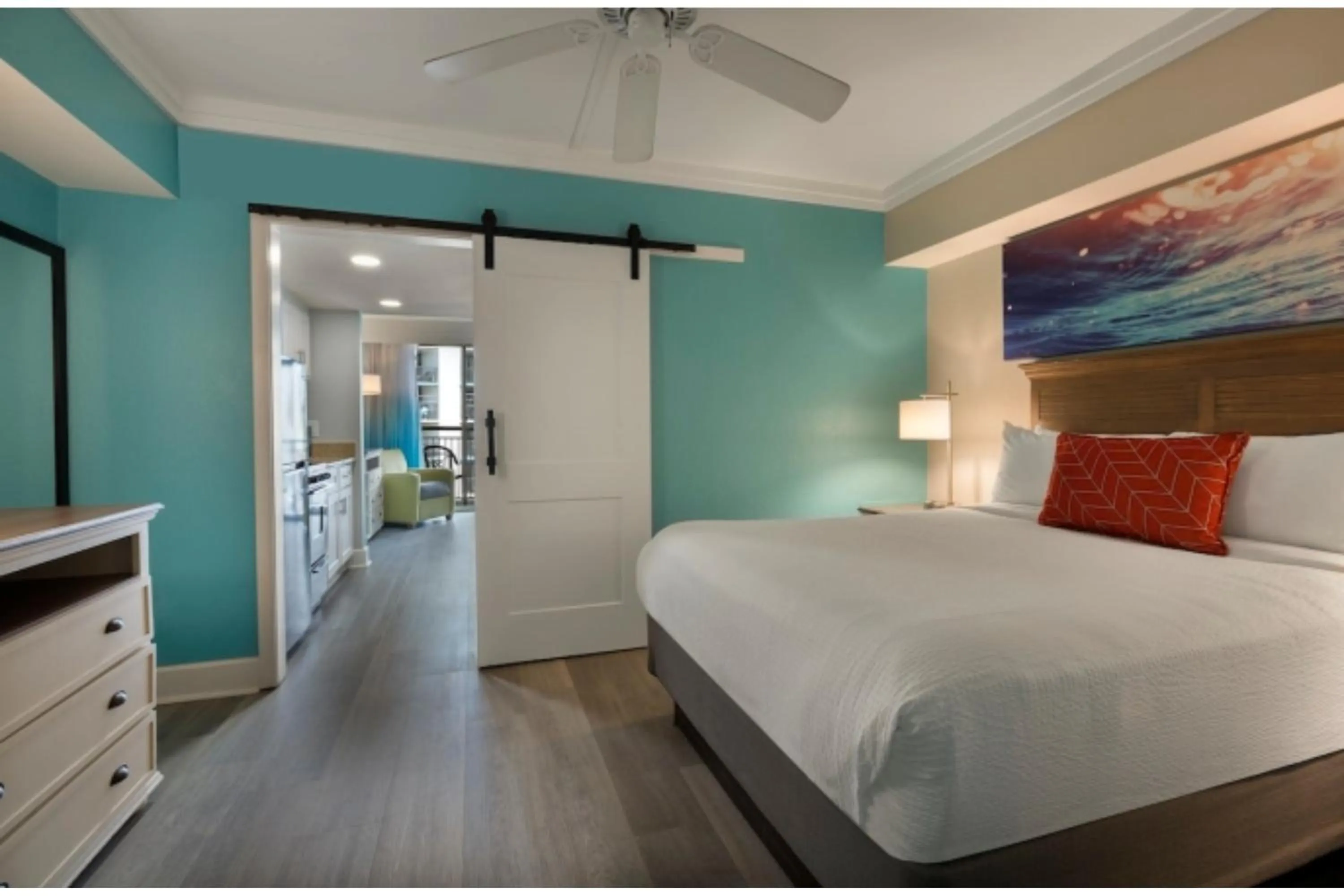 Bed in Grande Cayman Resort