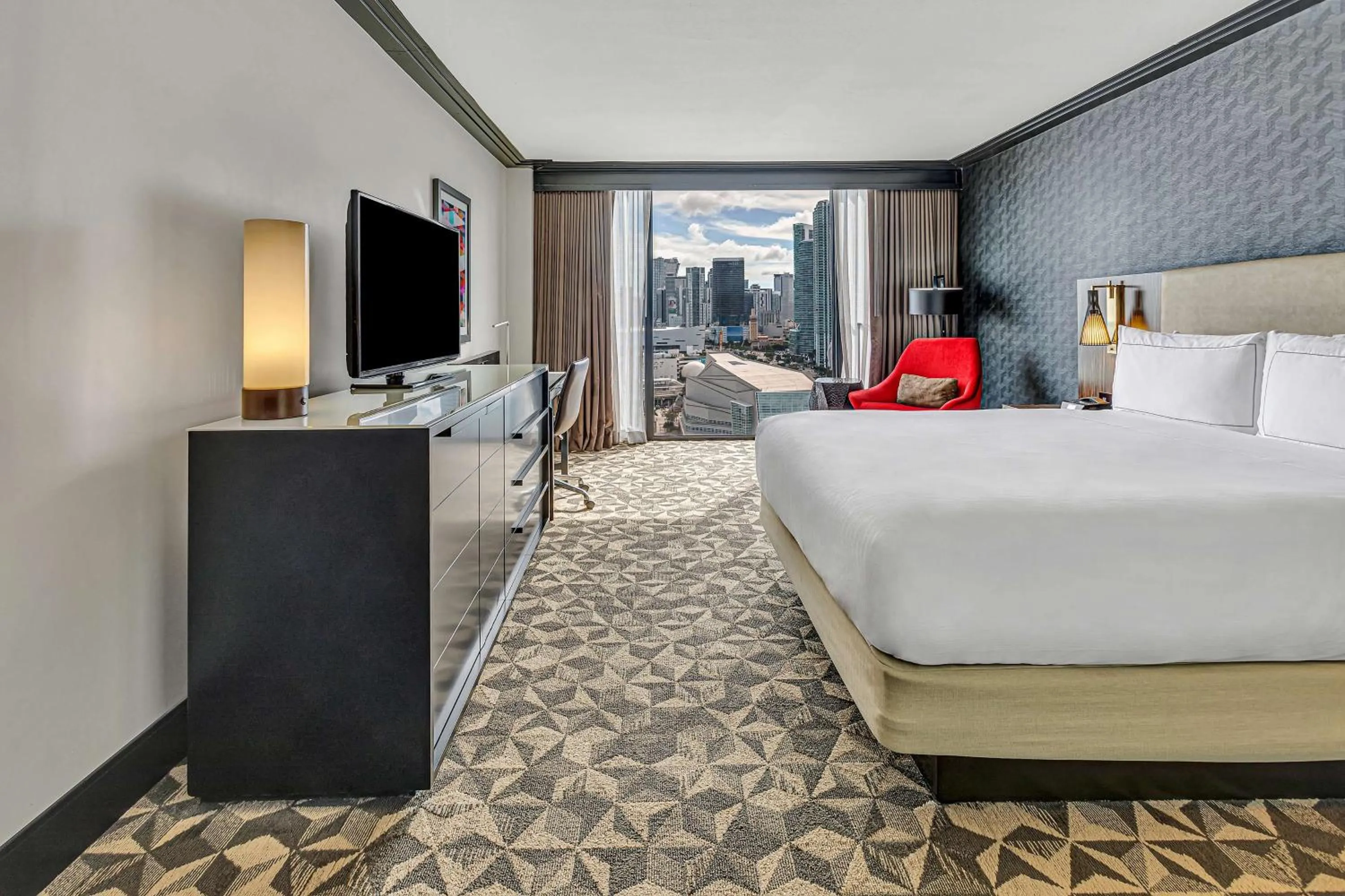 Bed in Hilton Miami Downtown