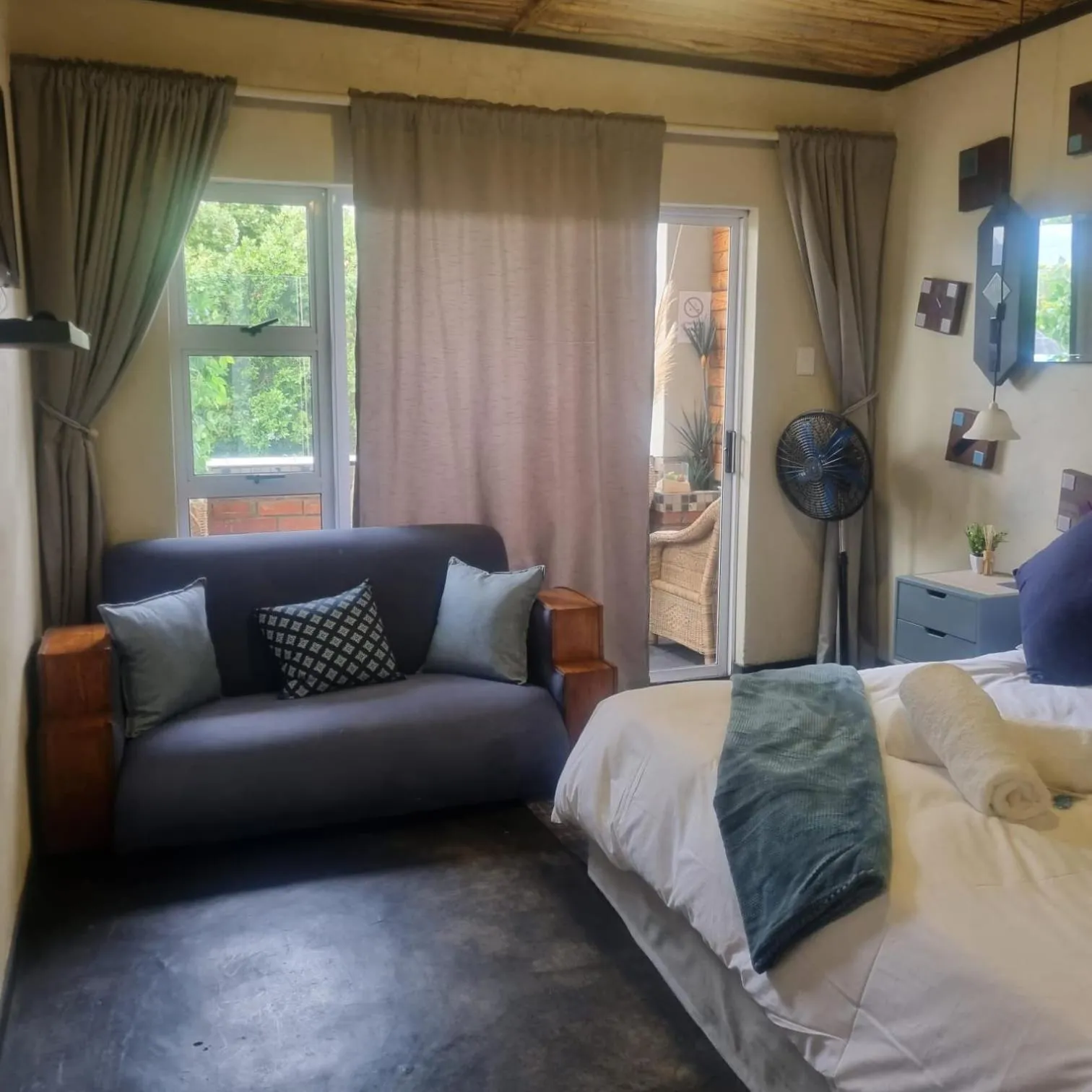 Bed in Bedrock Guest Studios