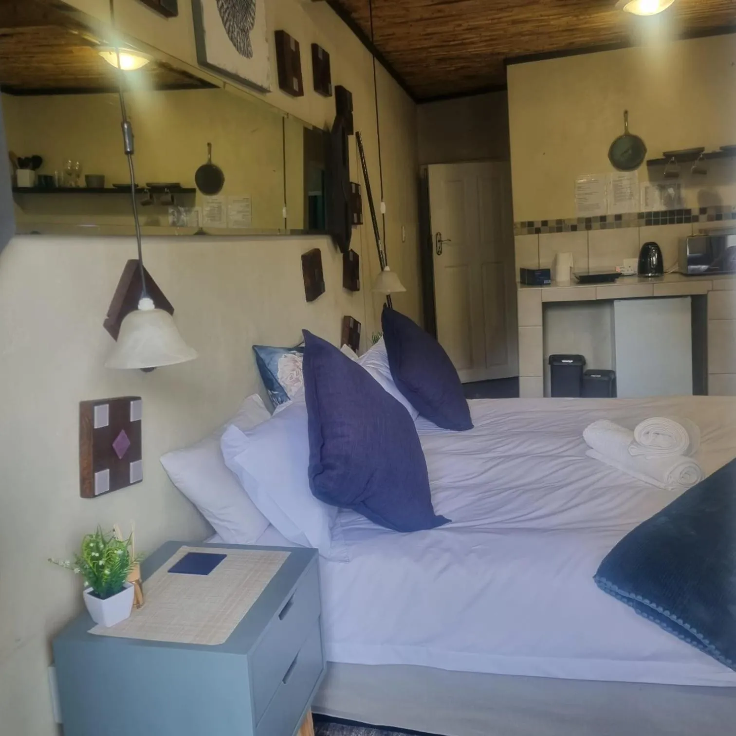 Bed in Bedrock Guest Studios