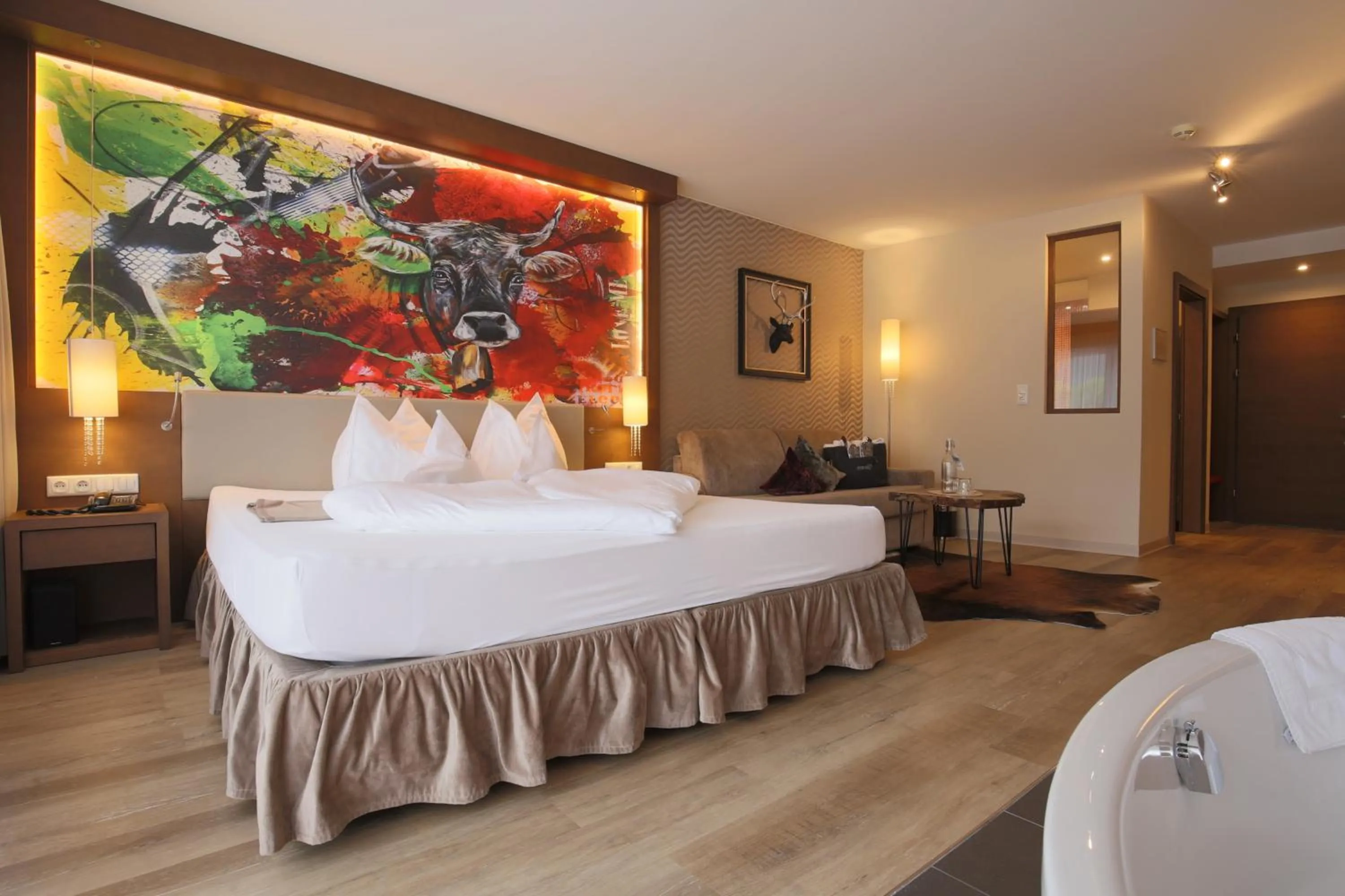 Bed in Alpen-Herz Romantik & Spa - Adults Only