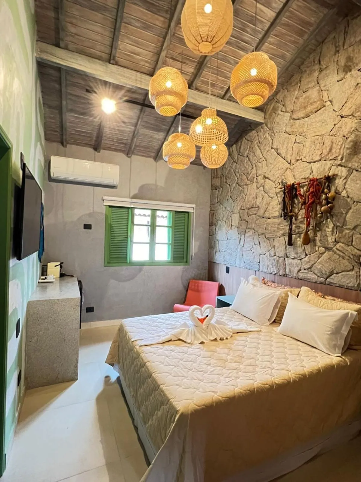 Bed in Pousada Refúgio de Maresias