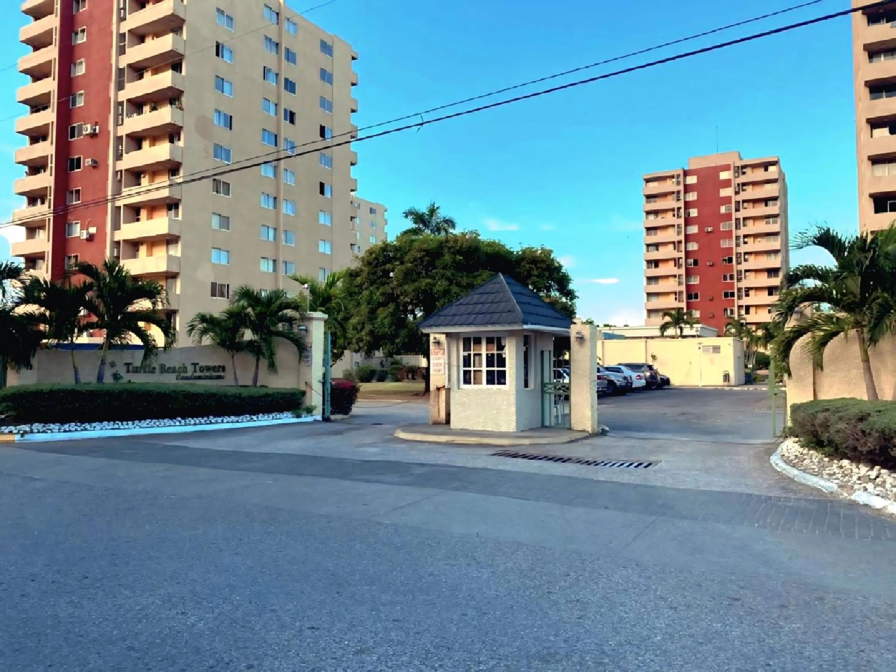 Beach-side condos at Turtle Beach Towers