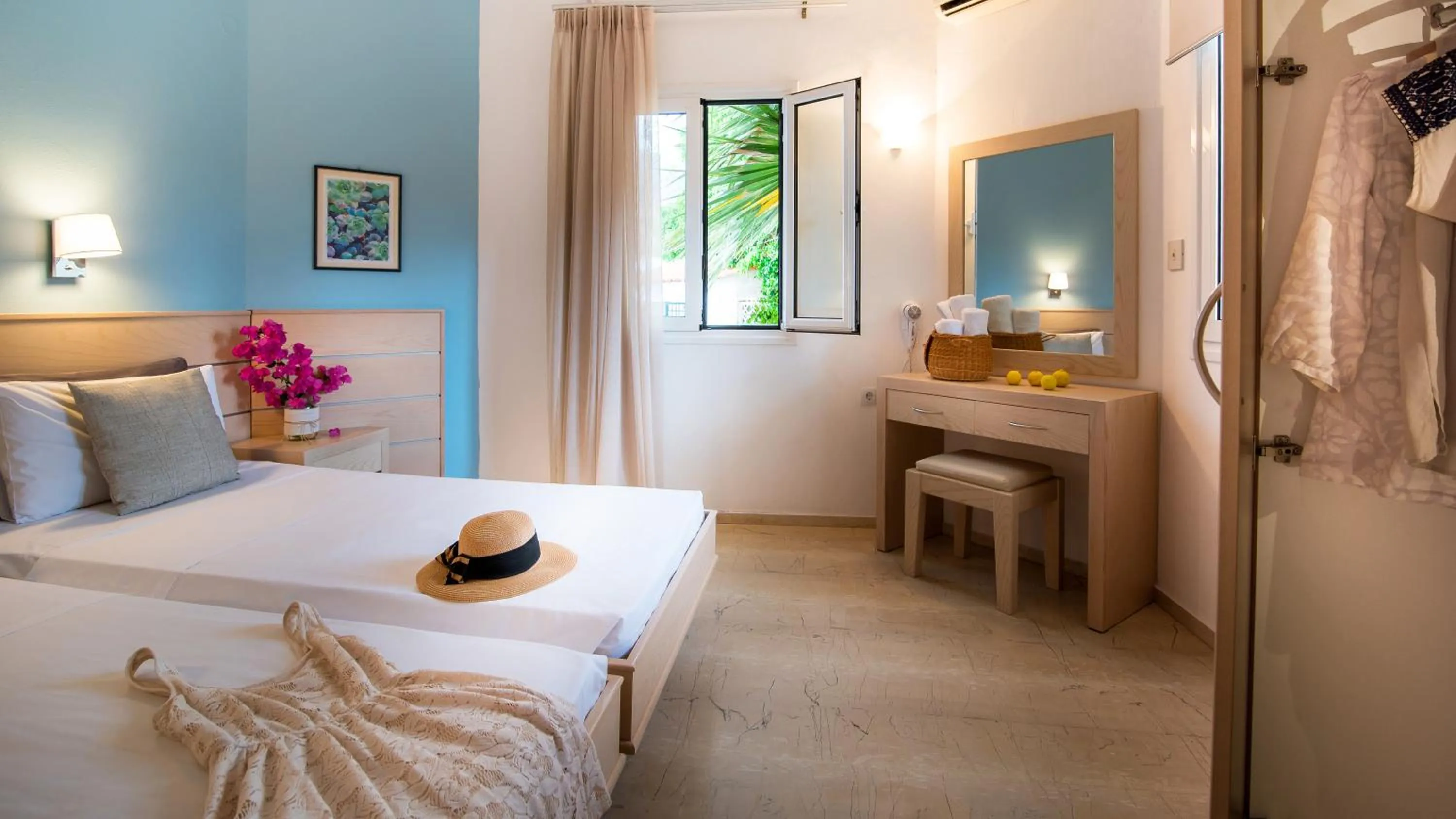 Bedroom, Bed in Melissa Apartments, Studios & Suites