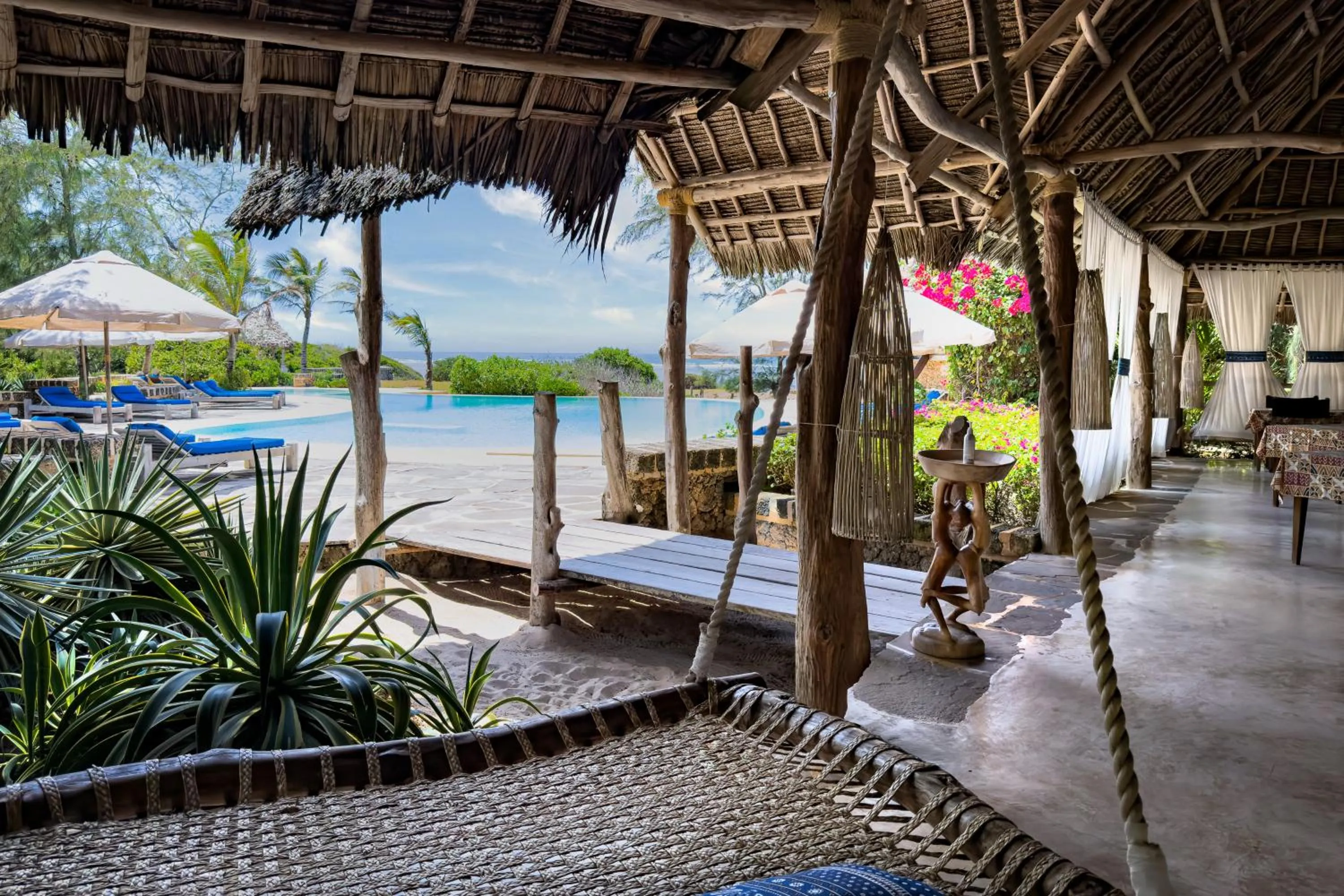 Pool view in The Charming Lonno Lodge Watamu