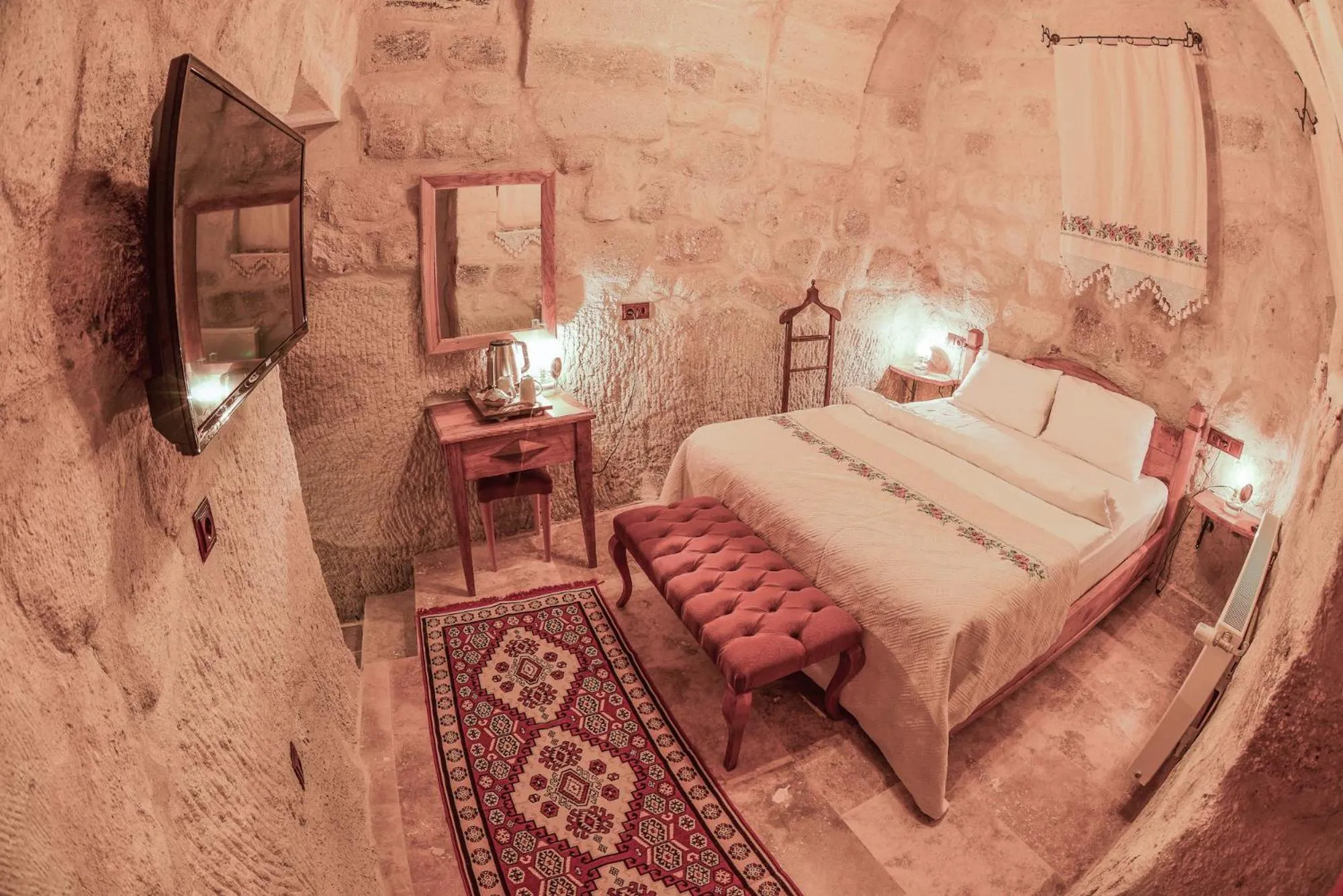 Bed in Mosaic Cave Hotel