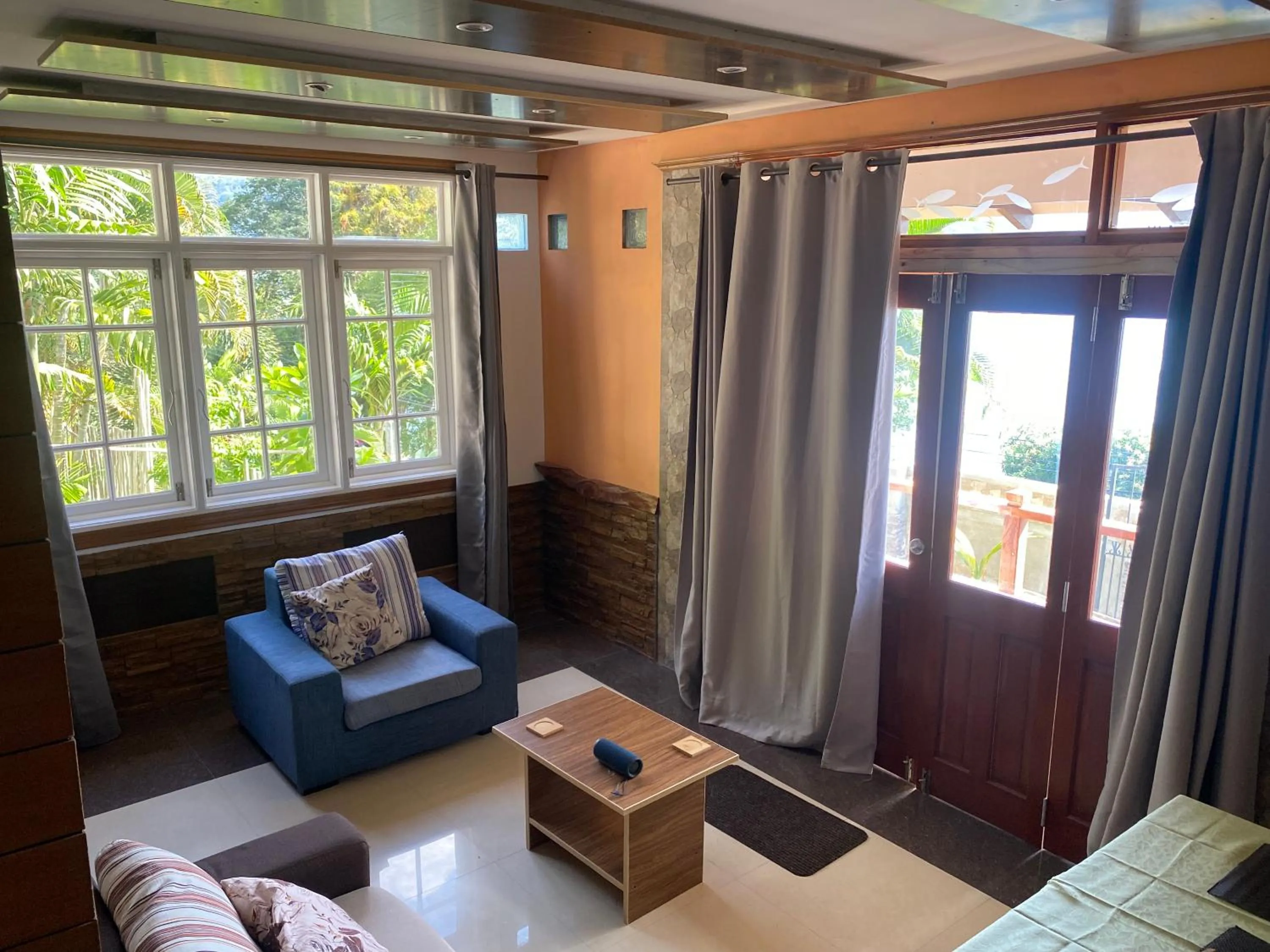 Living room in Mouggae Blues Villas