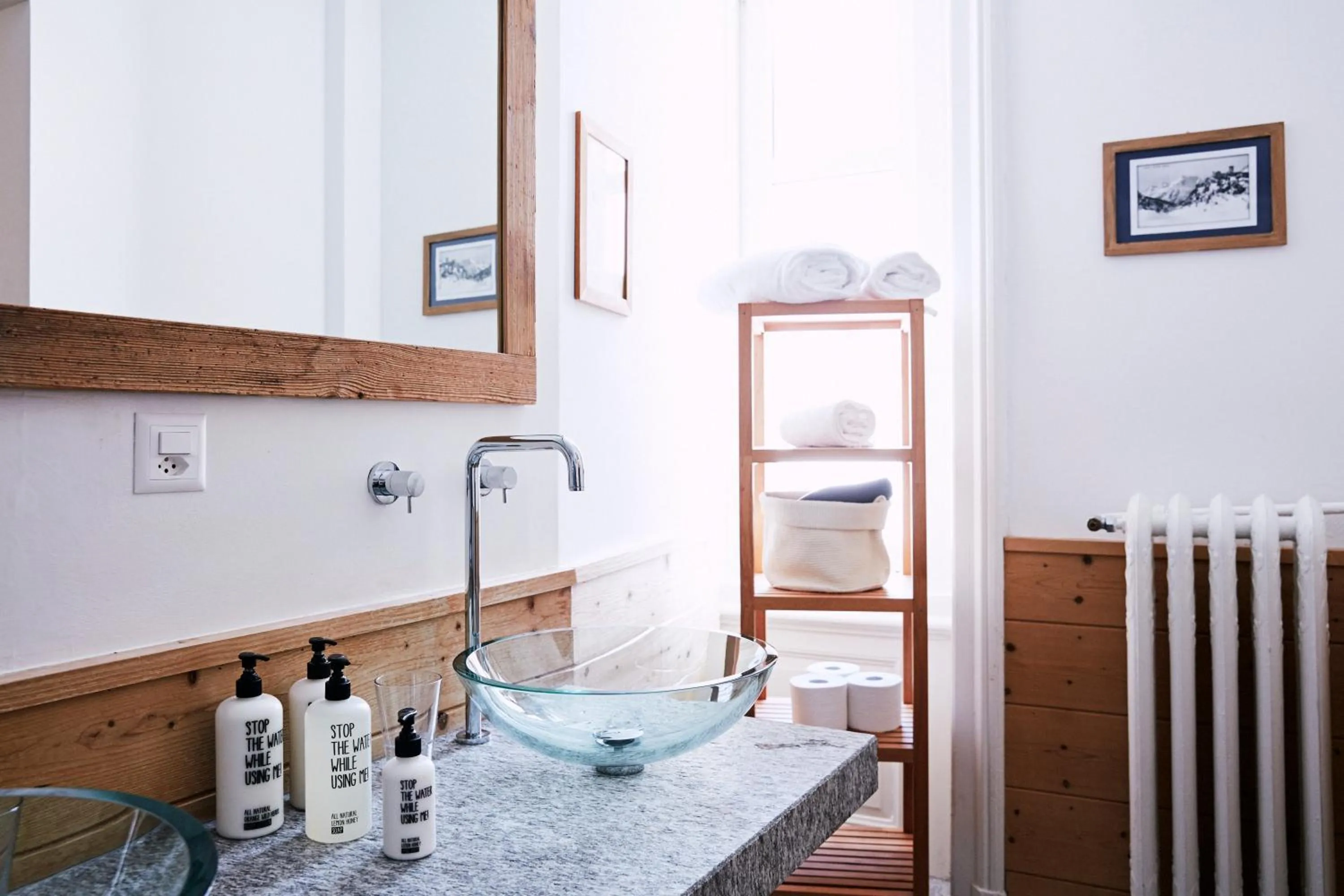 Bathroom in Maloja Palace Suites CO2-Neutral