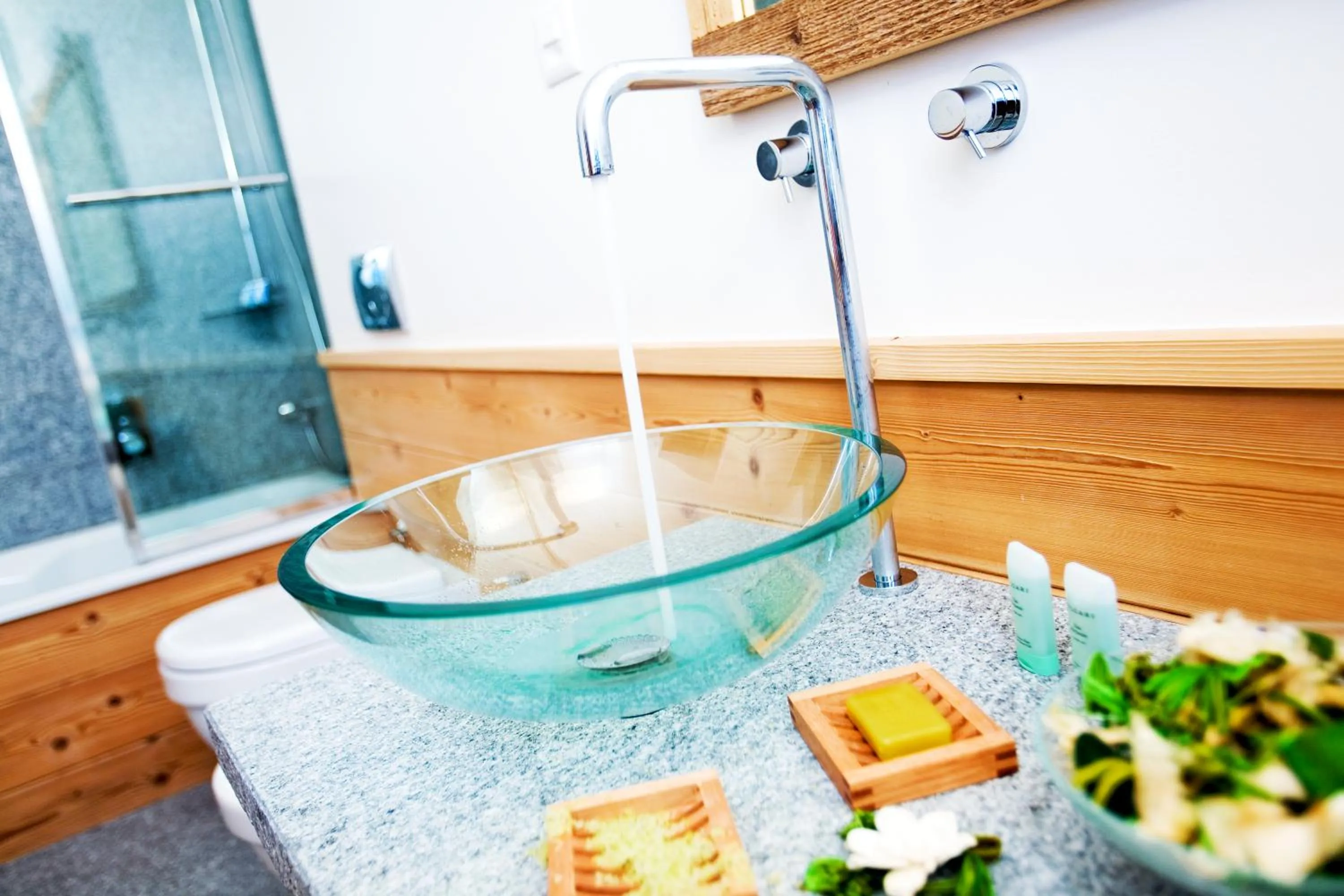 Bathroom in Maloja Palace Suites CO2-Neutral