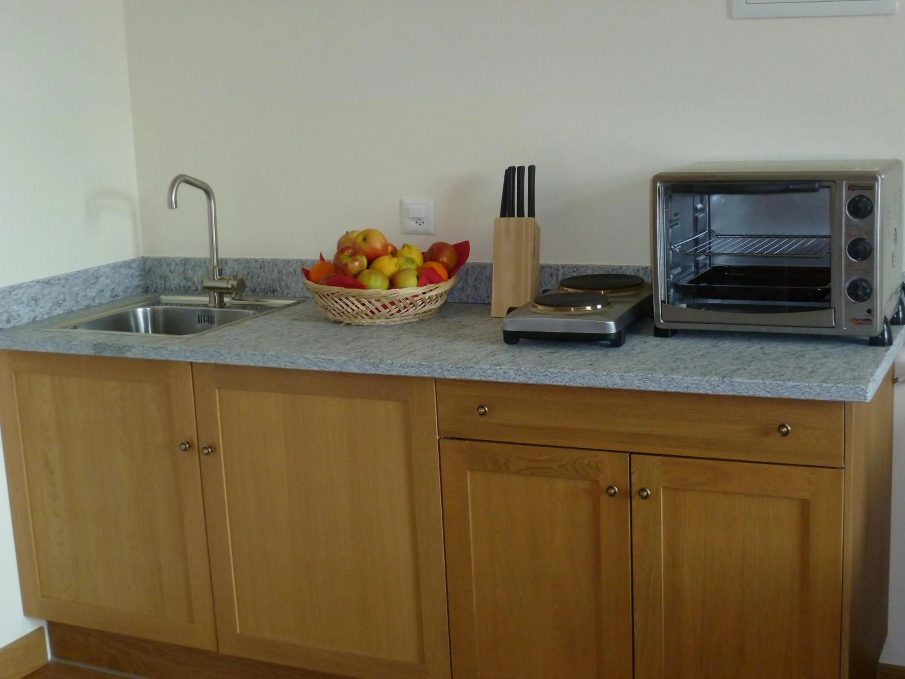 Kitchen or kitchenette in Maloja Palace Suites CO2-Neutral