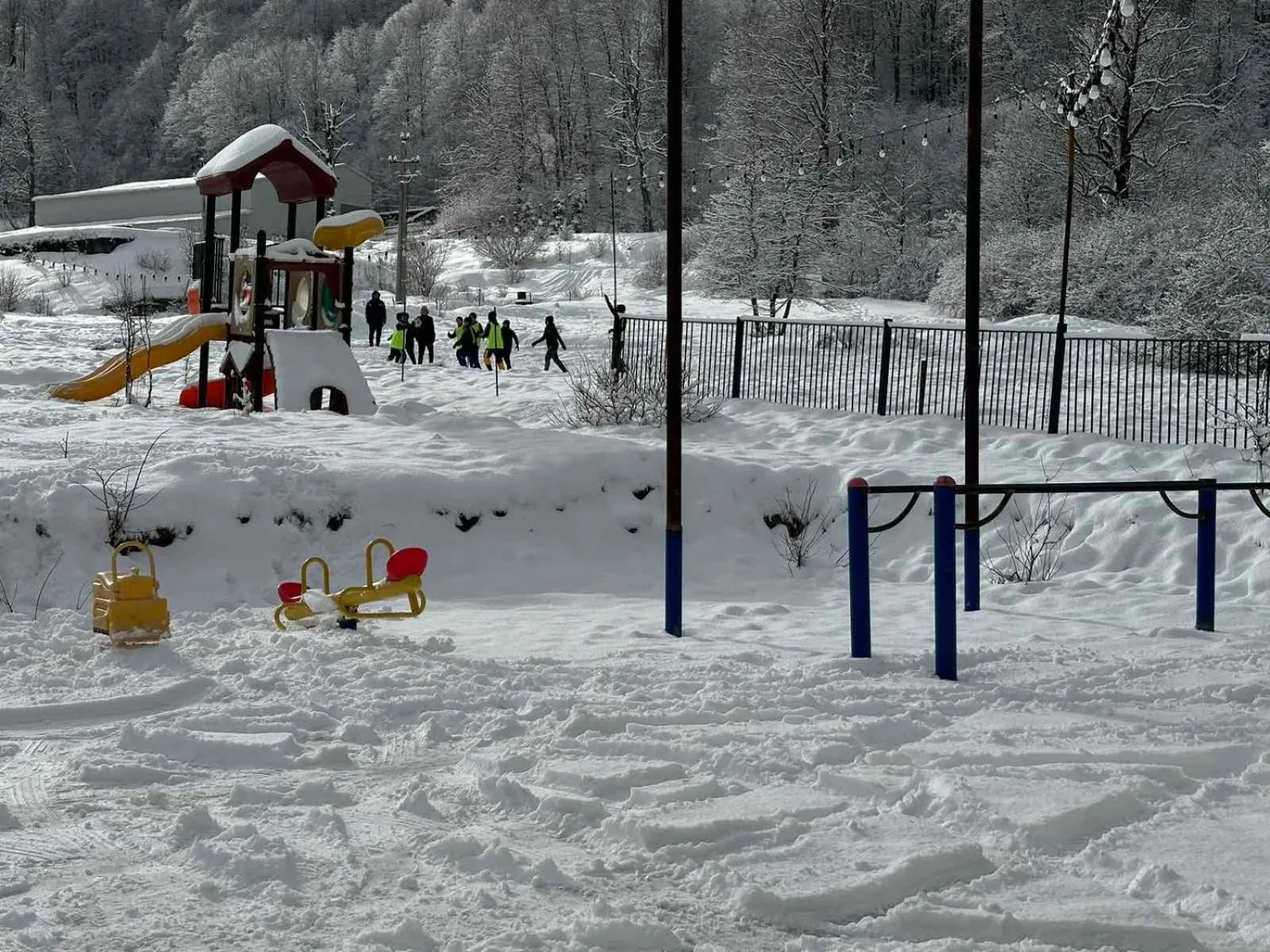 Inner courtyard view in Loft Hotel Bakuriani