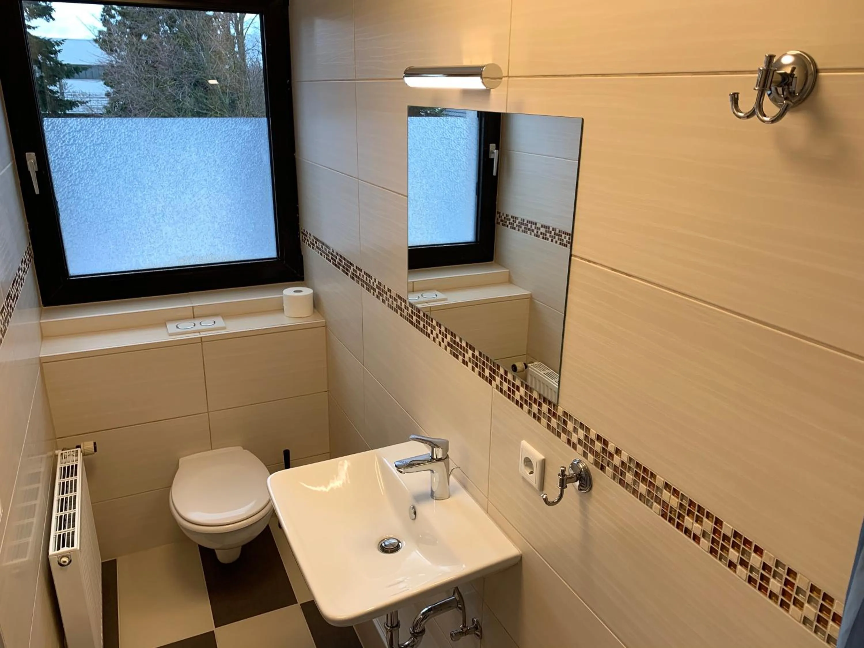 Bathroom in Apart-Hotel Rheinischer Hof Dormagen