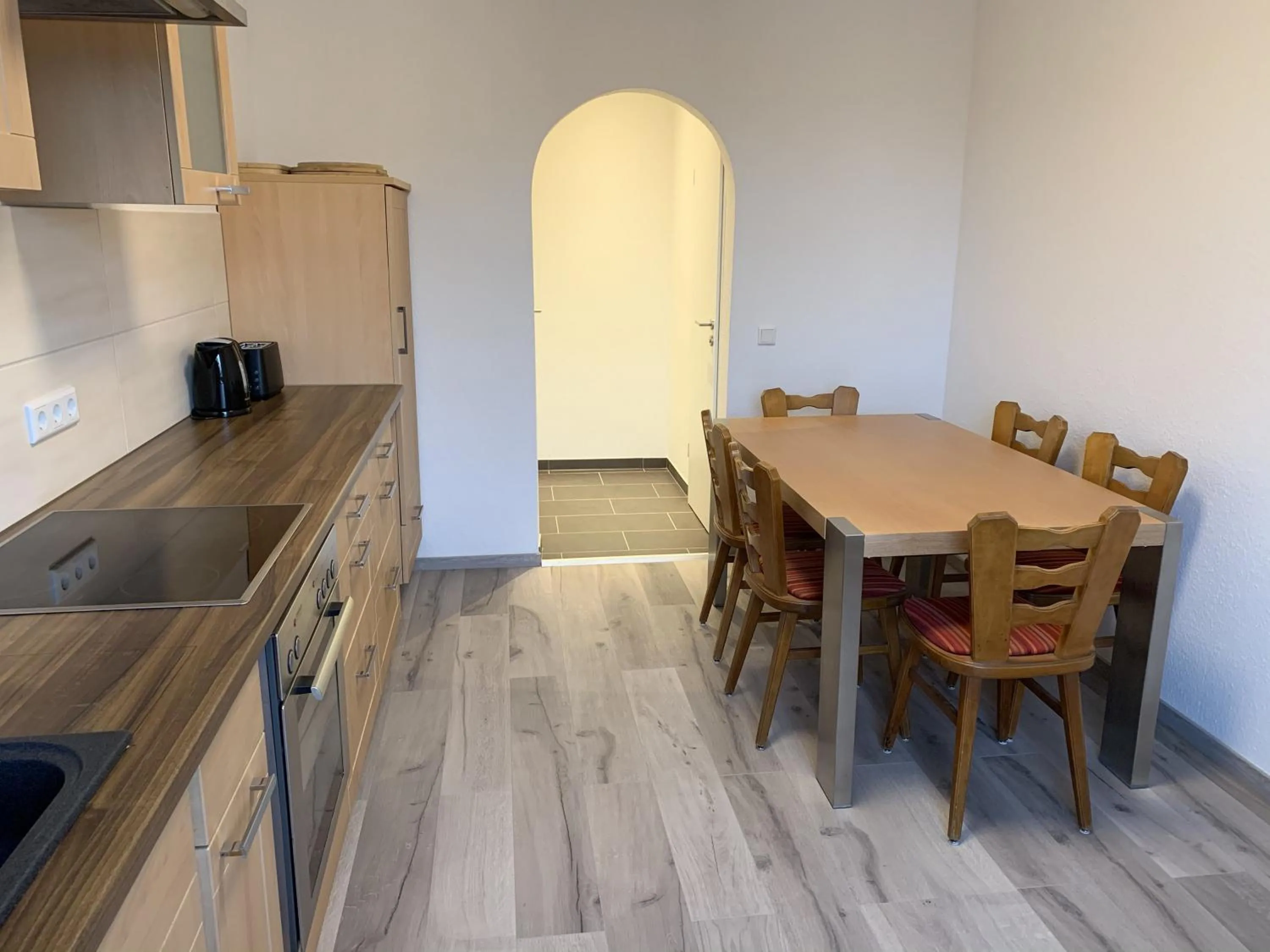 Kitchen or kitchenette in Apart-Hotel Rheinischer Hof Dormagen