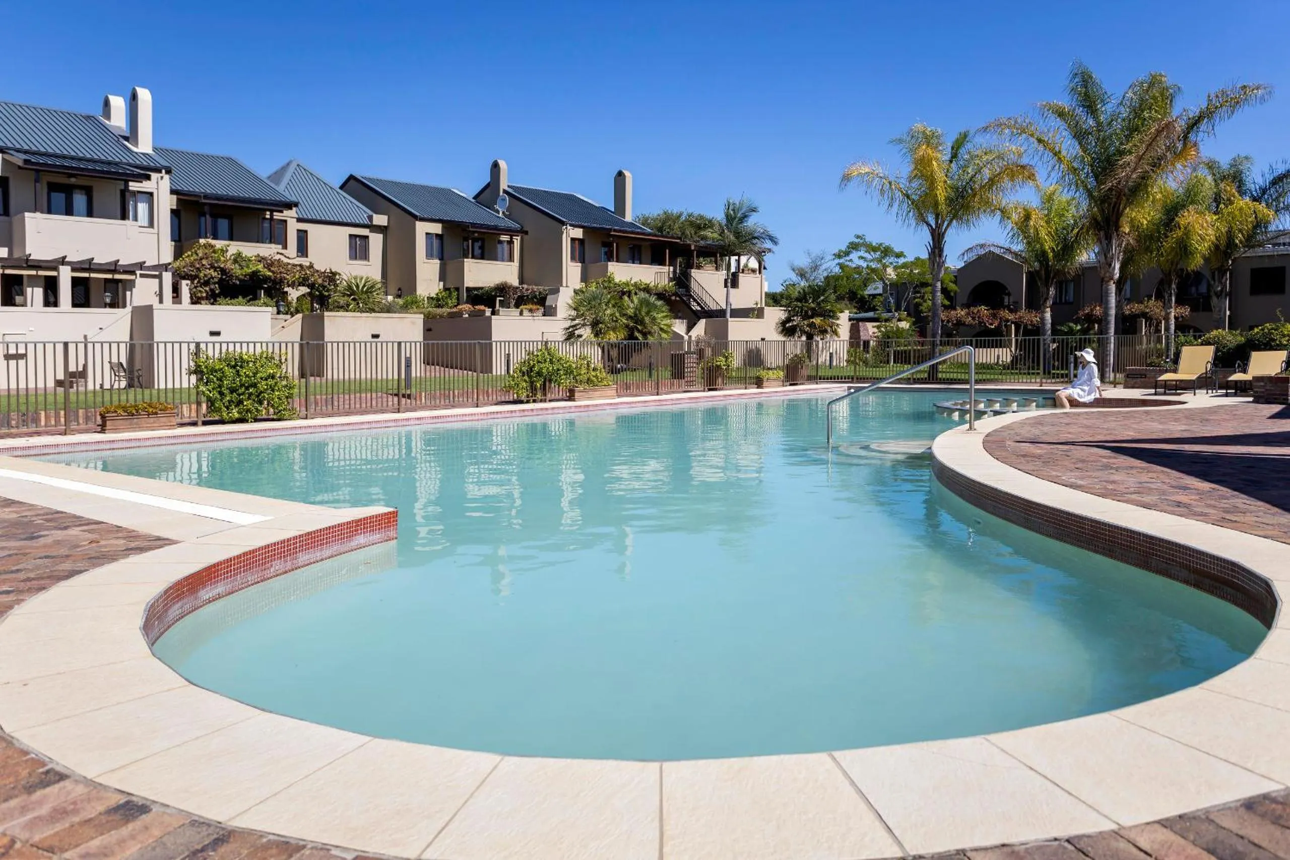 Pool view in Devonvale Golf & Wine Estate