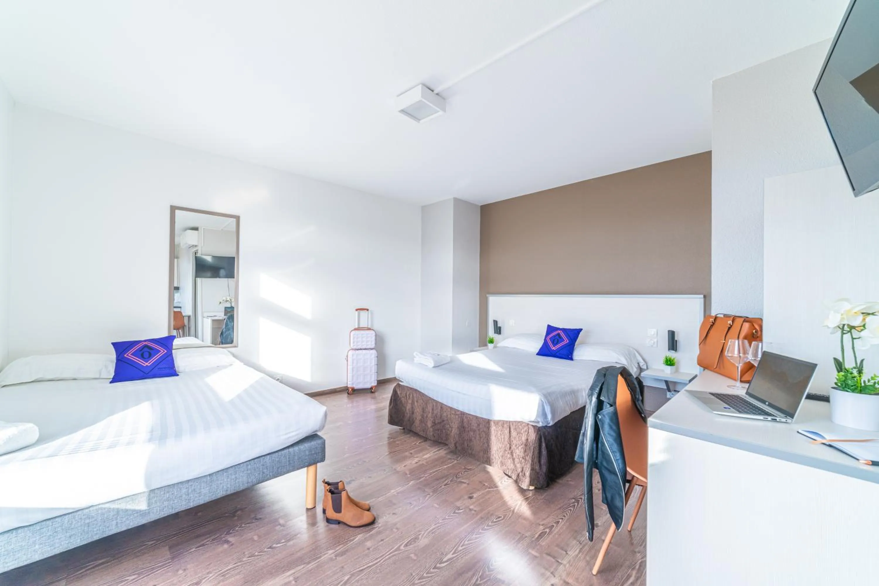 Bed in Résidence Montempô Appart'Hôtel Lyon Part Dieu