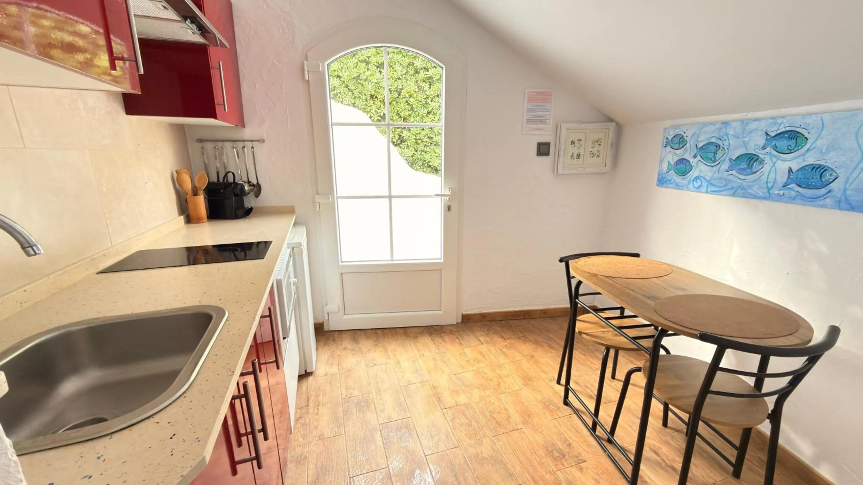 Kitchen or kitchenette in Apartamentos El Bergantin Menorca Club