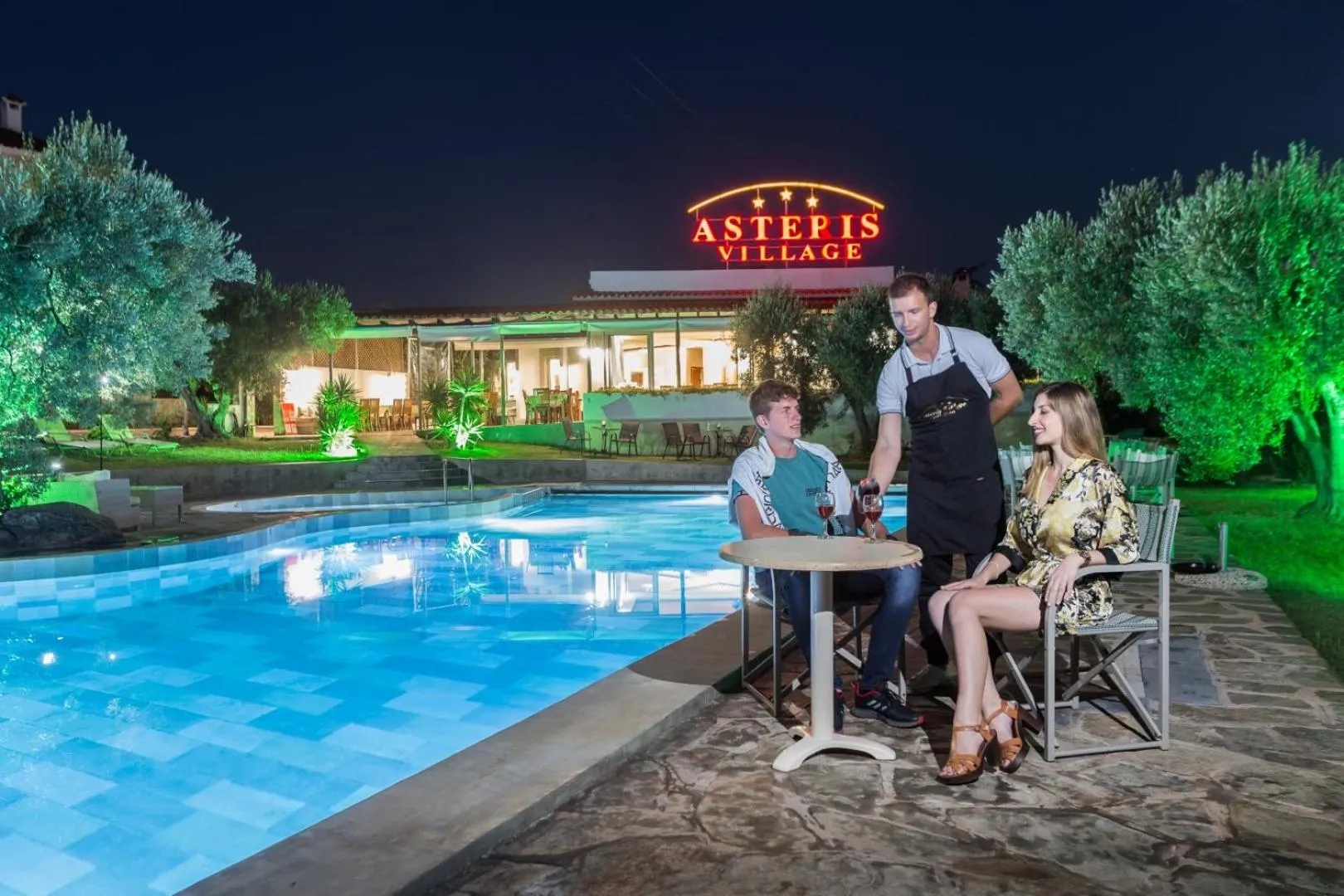 Evening entertainment in Asteris Village