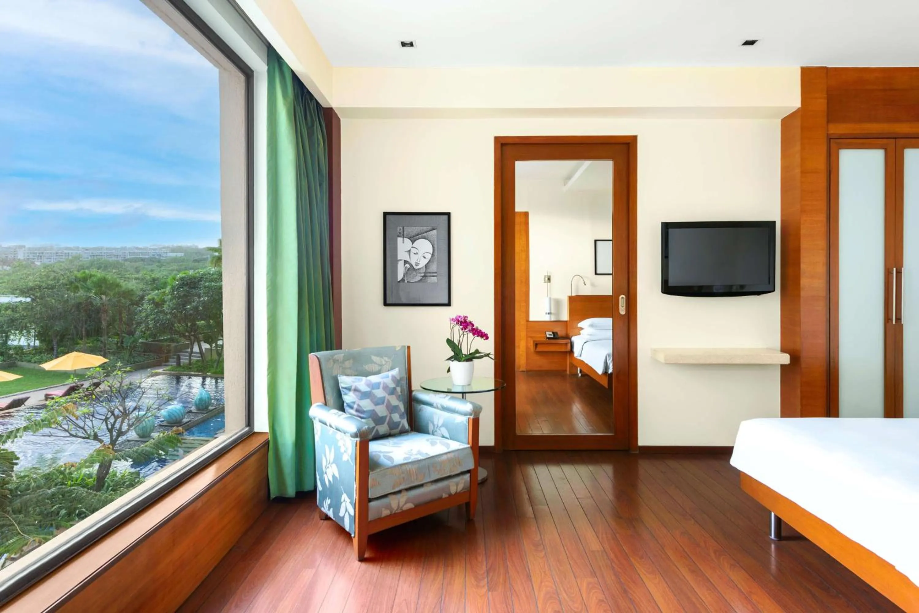 Photo of the whole room, Bed in Hyatt Pune