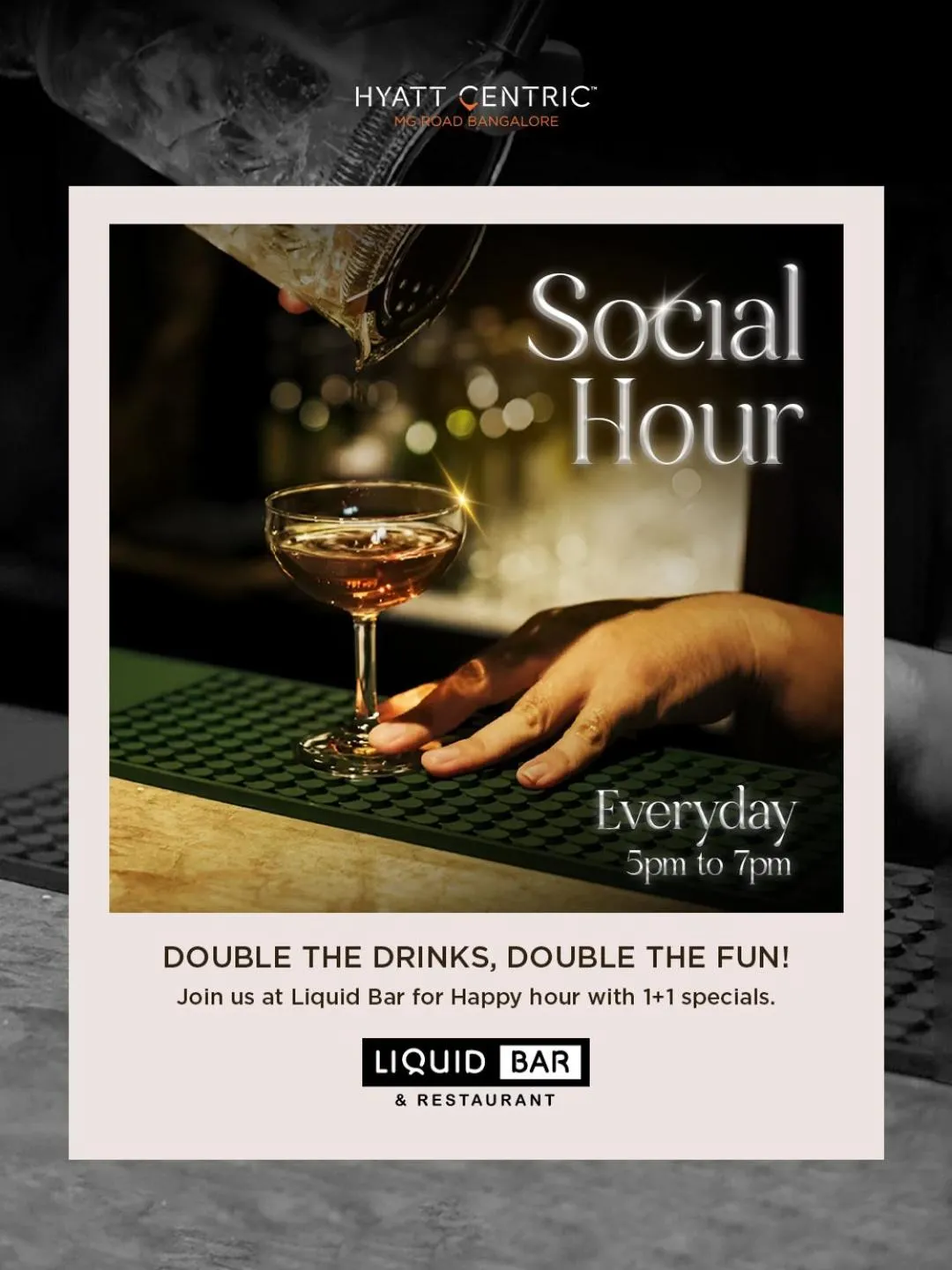 Food and drinks in Hyatt Centric MG Road Bangalore