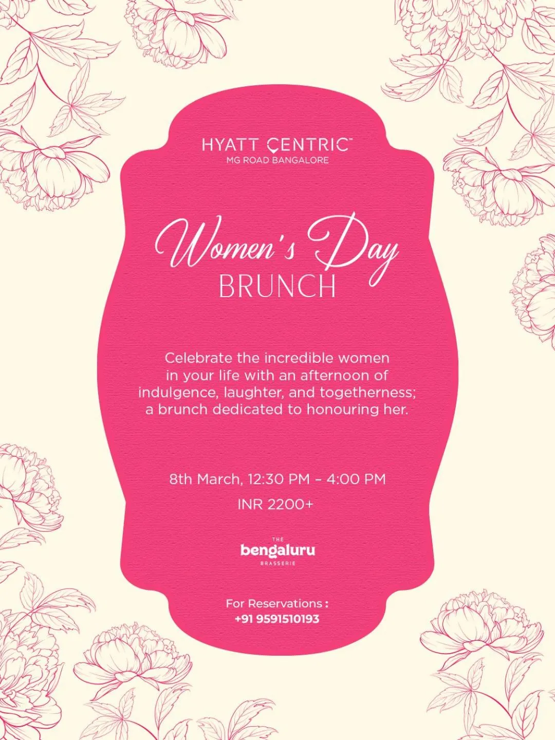 Food and drinks in Hyatt Centric MG Road Bangalore