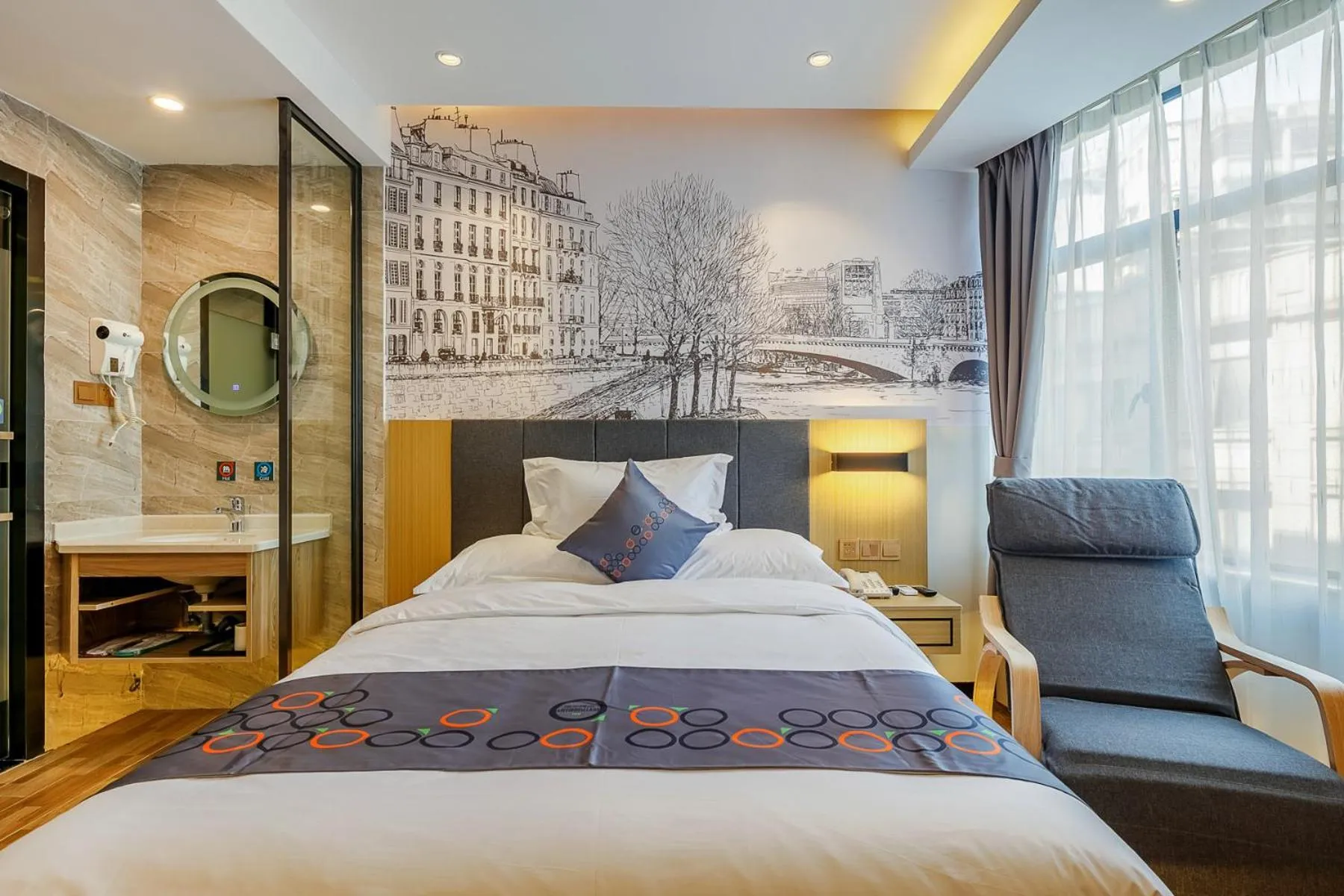 Bed in Yimi Inn Changdi Damalu Branch