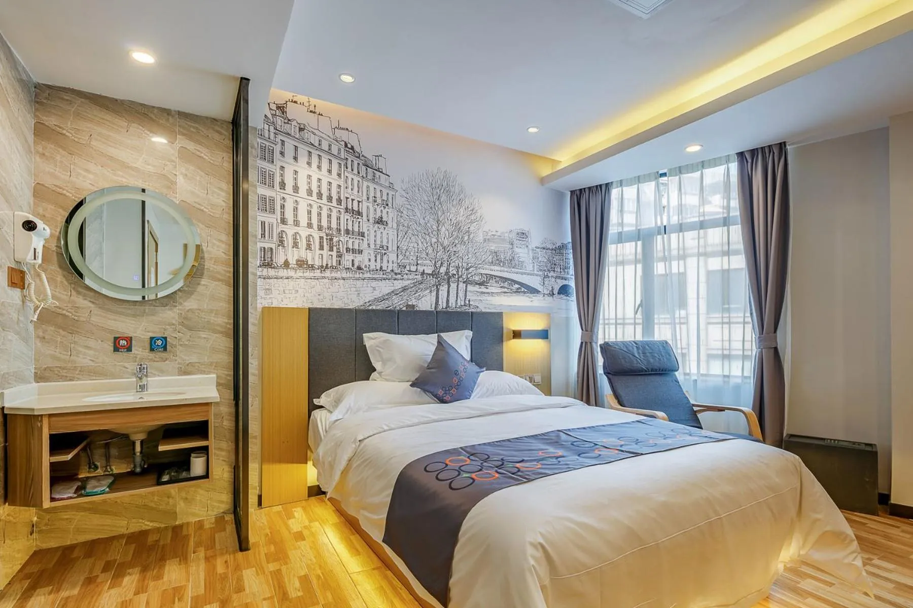 Bed in Yimi Inn Changdi Damalu Branch