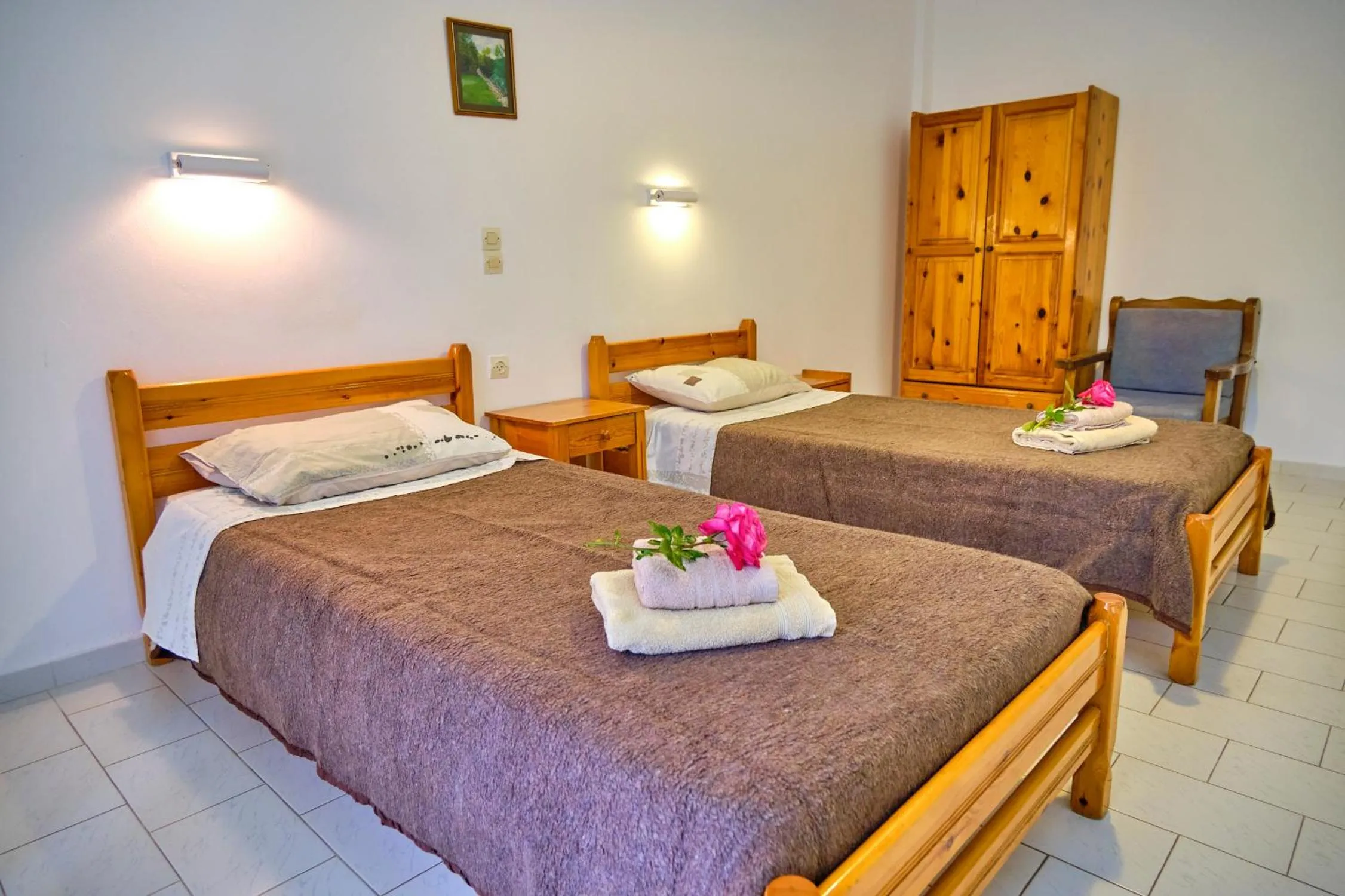 Bed in Maro Apartments Arillas Corfu
